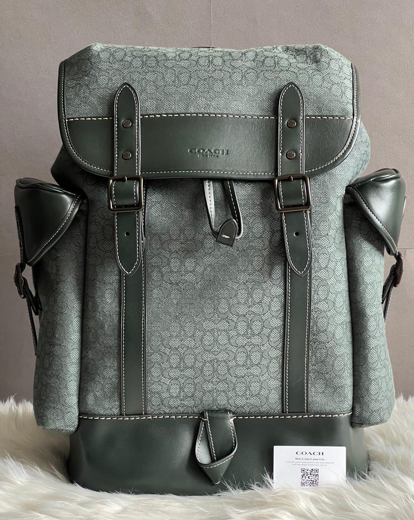 Coach Hitch Backpack in Micro Signature Jacquard