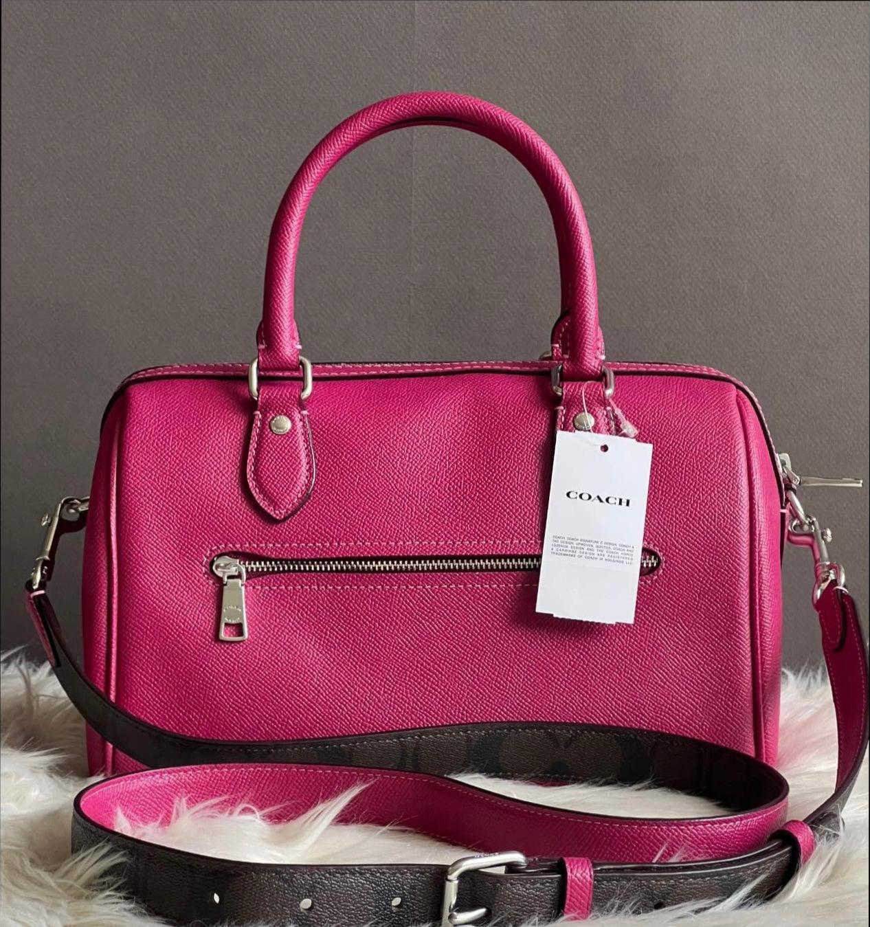 Coach Rowan Satchel with Signature Canvas Detail