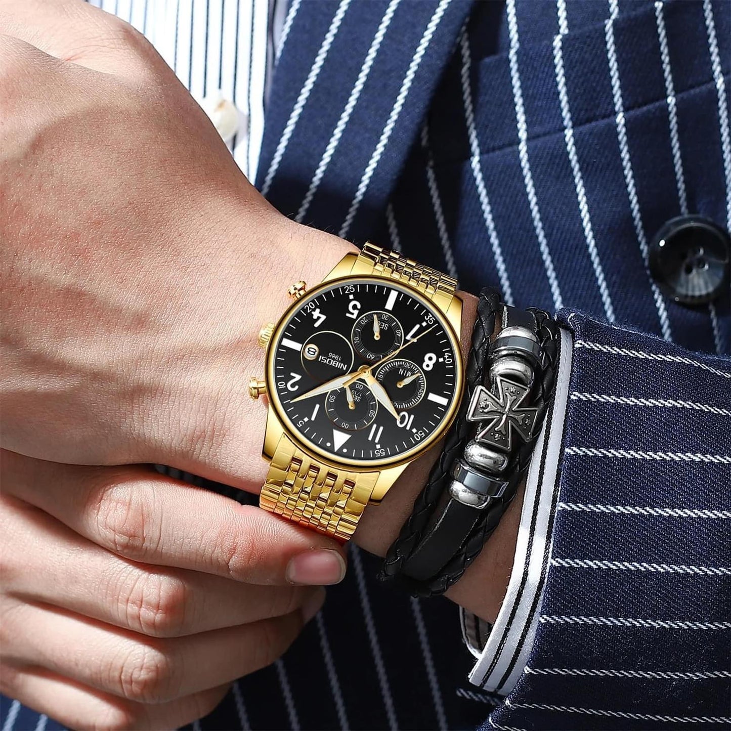 Hugo Boss Men’s Gold Navigator Chronograph Watch