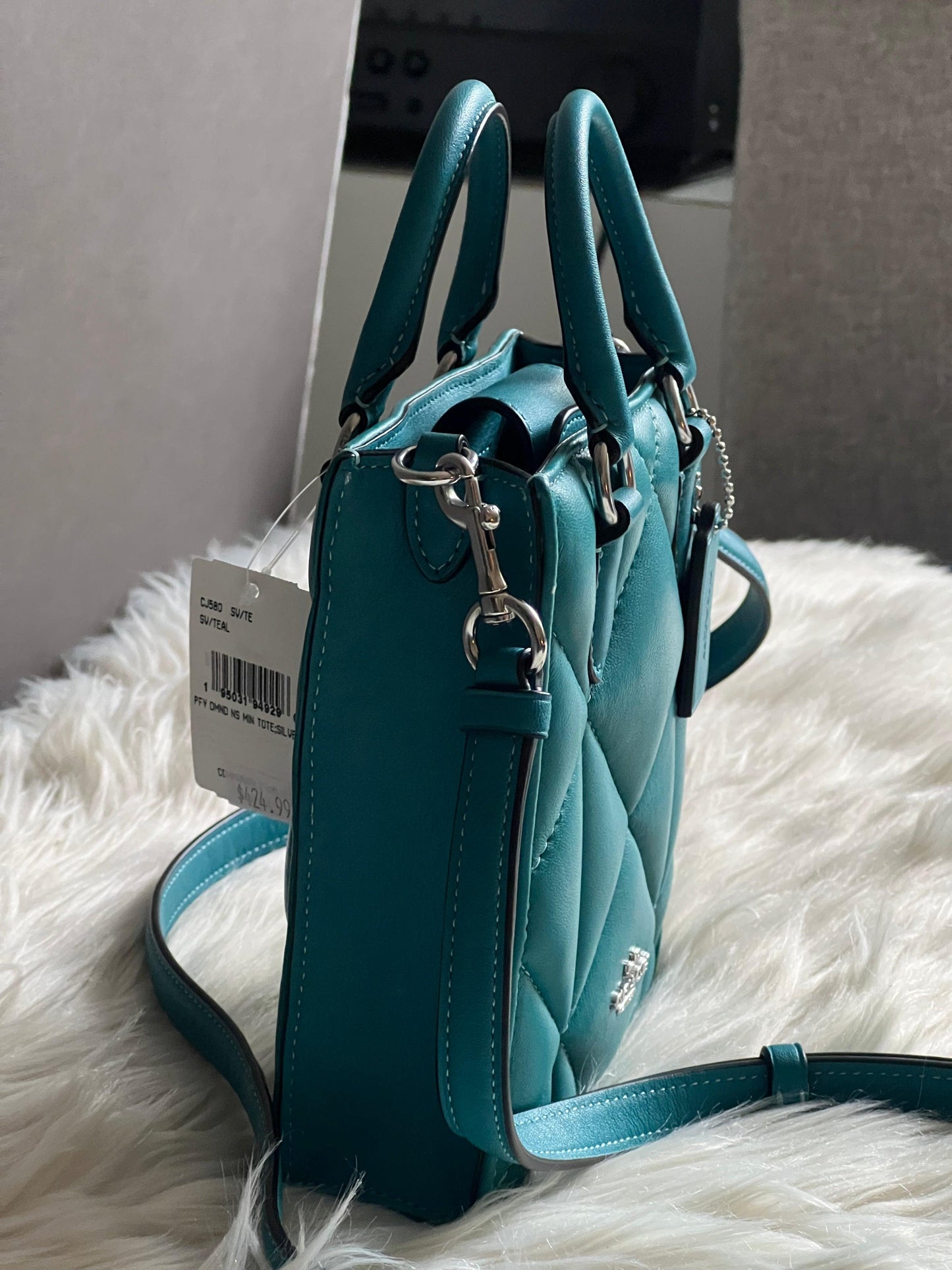 Coach North South Mini Tote with Puffy Diamond Quilting