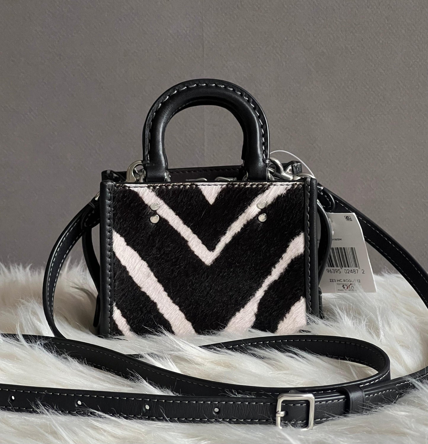 Coach Rogue 12 in Haircalf with Zebra Print