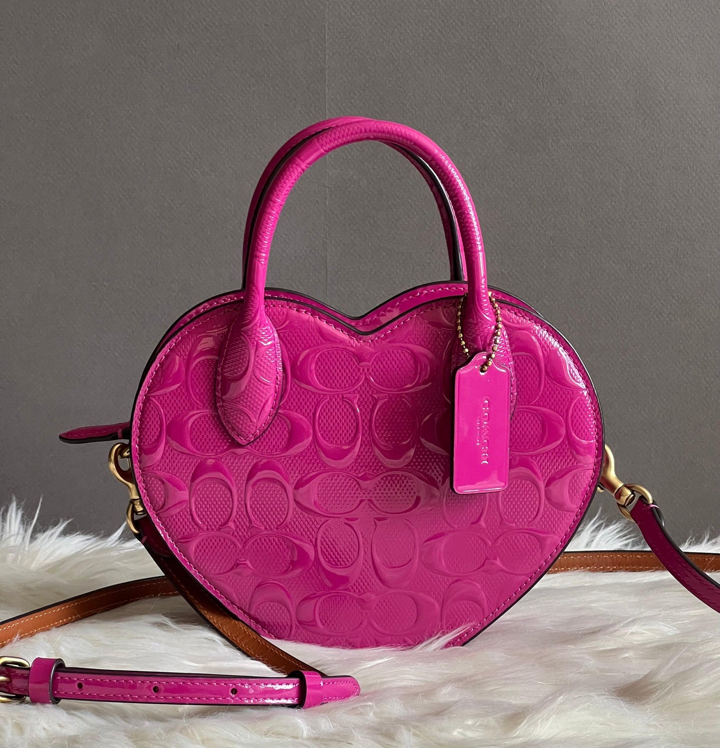 Coach Heart Bag in Signature Leather