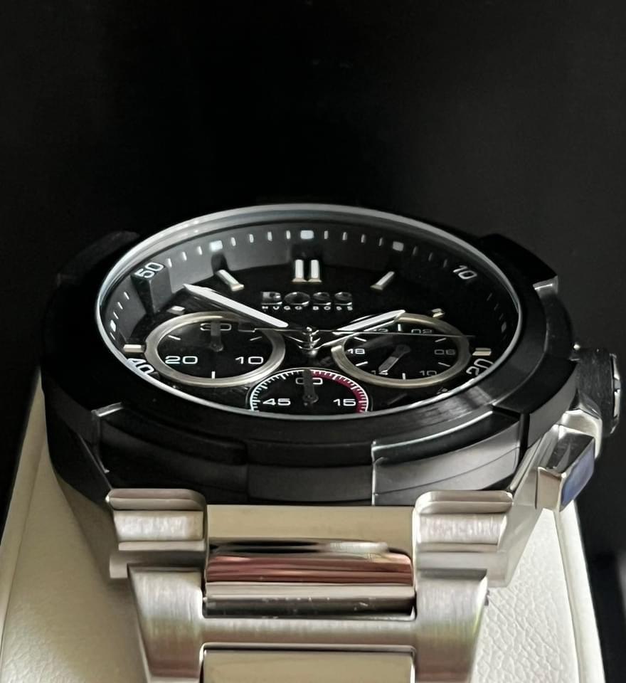 Hugo Boss Men’s Supernova Black Dial Stainless Steel