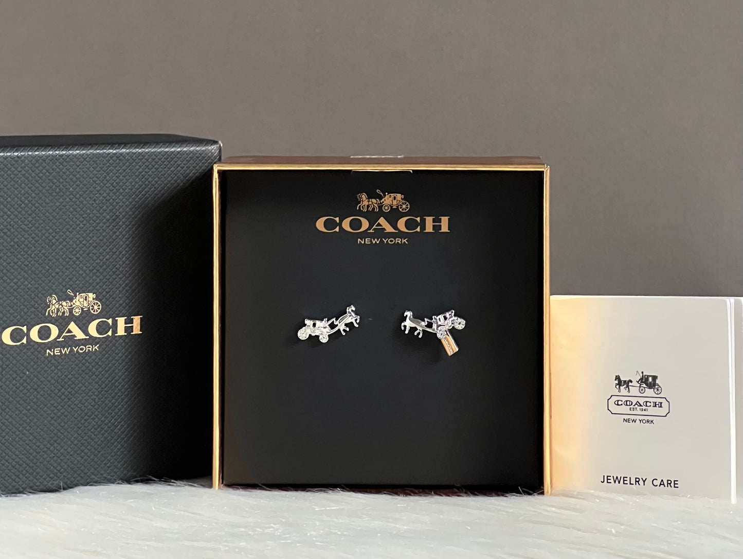 Coach Horse and Carriage Earrings