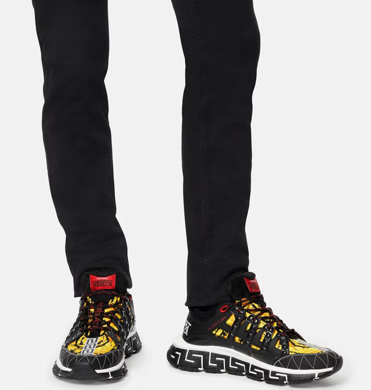 Versace Sneaker Vitello Stampa Dalmata Mix Material