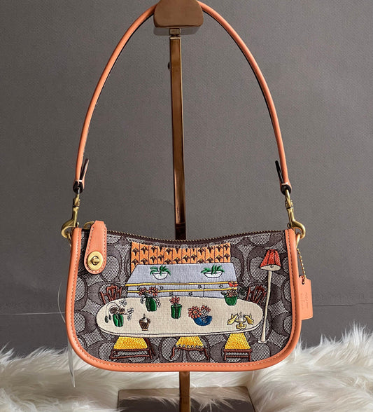 Coach X Observed By Us Swinger 20 in Signature Jacquard