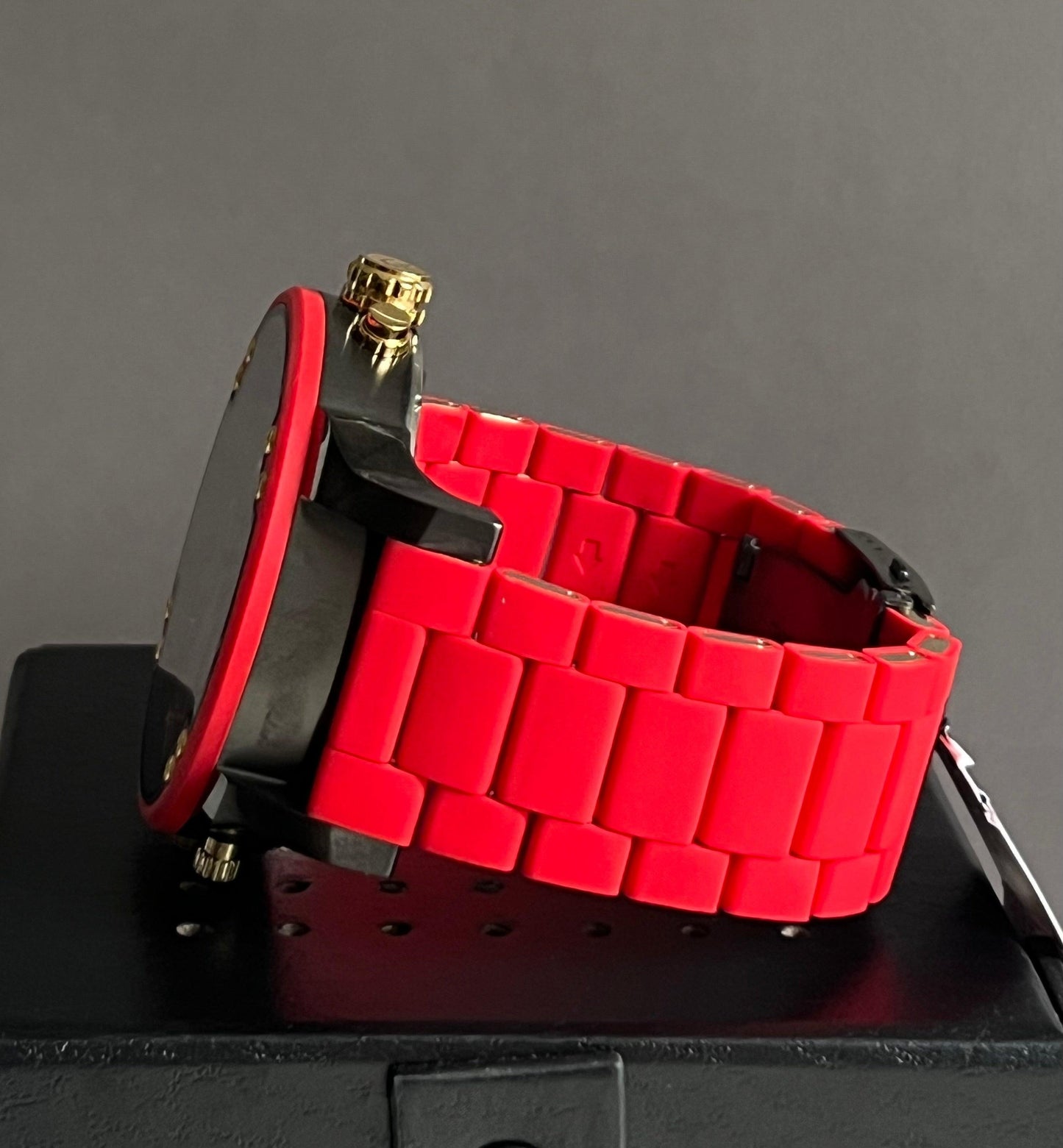 Diesel Men’s Mr. Daddy 2.0 Chronograph Red Stainless Steel and Silicone Watch