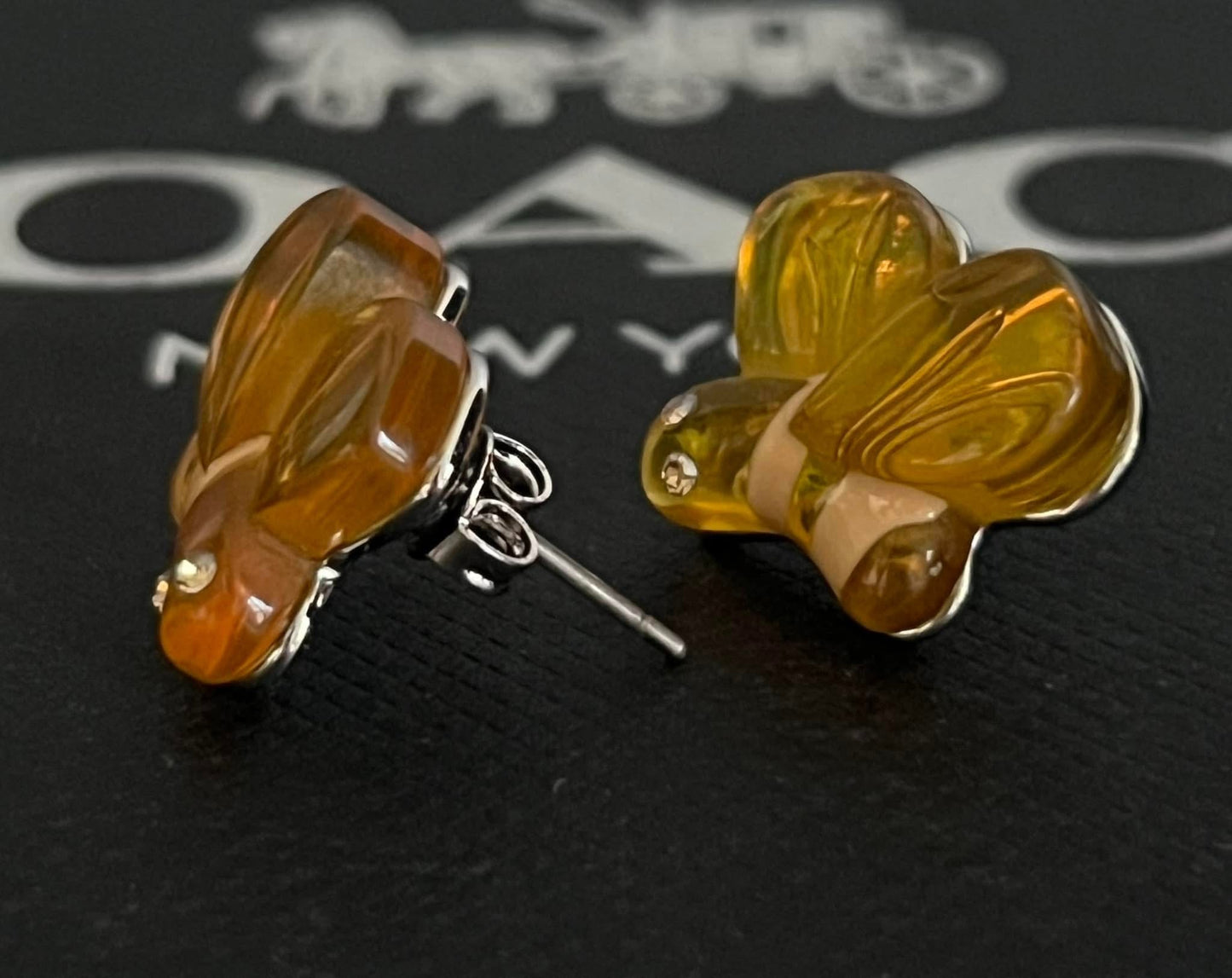 Coach Bumble Bee Stud Earrings