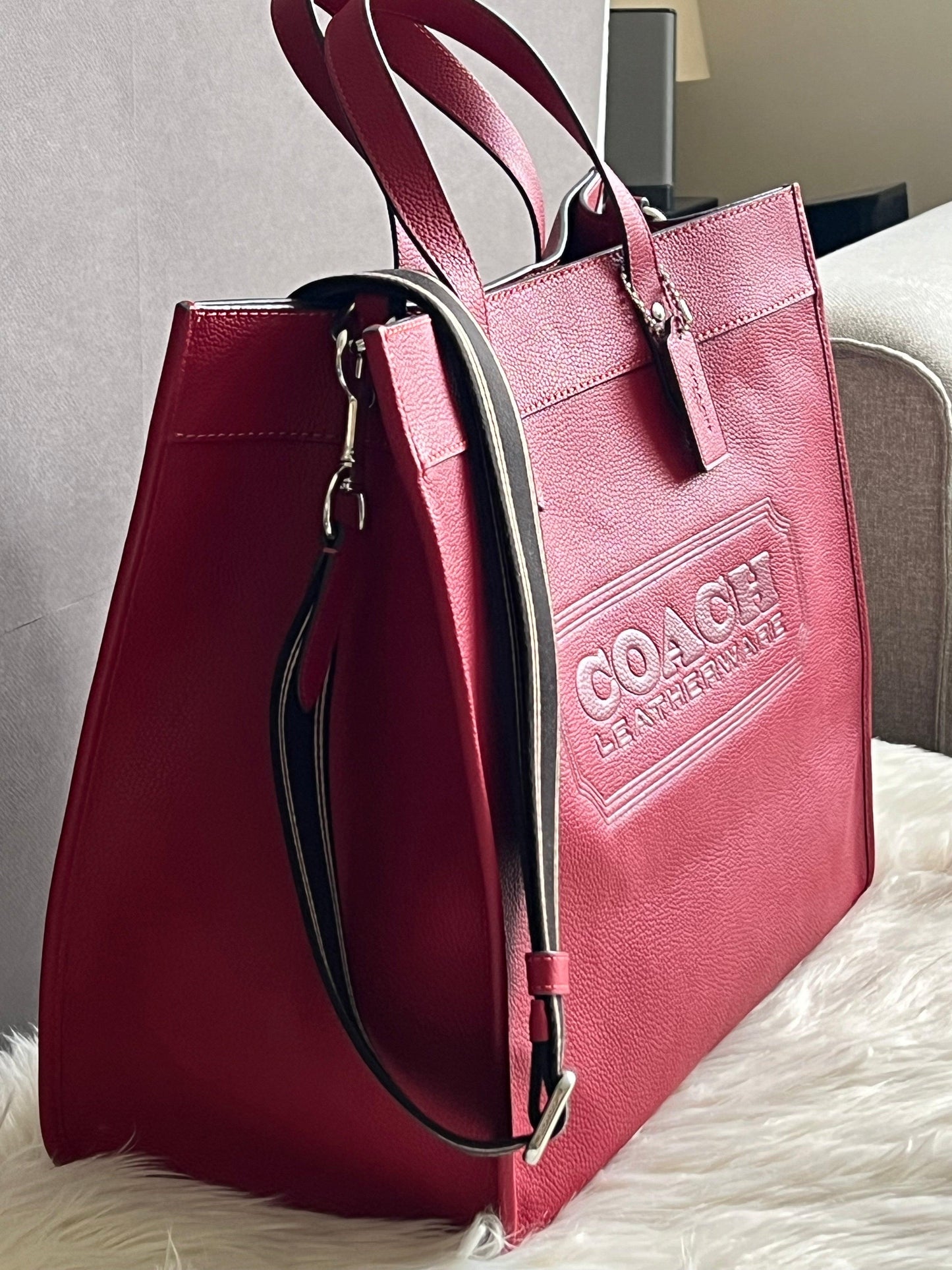 Coach Field Tote 40 with Coach Badge