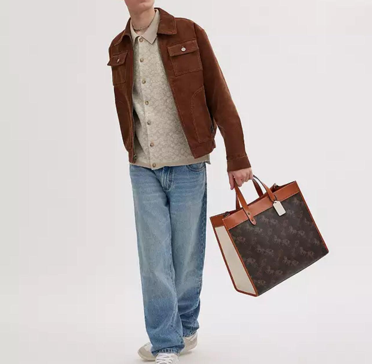 Coach Field Tote 40 with Large Horse and Carriage Print