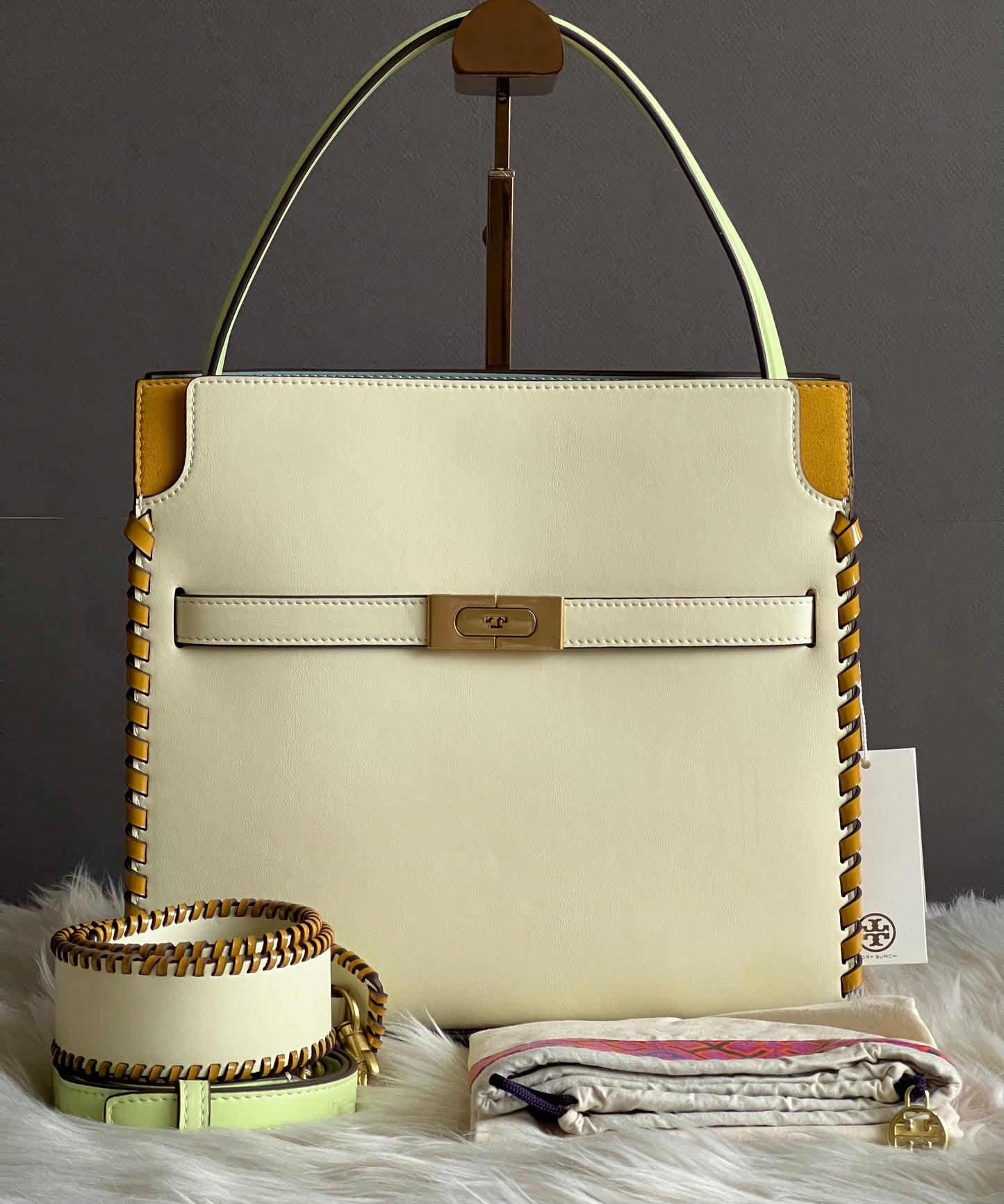 Tory Burch Small Lee Radziwill Whipstitch Double Bag