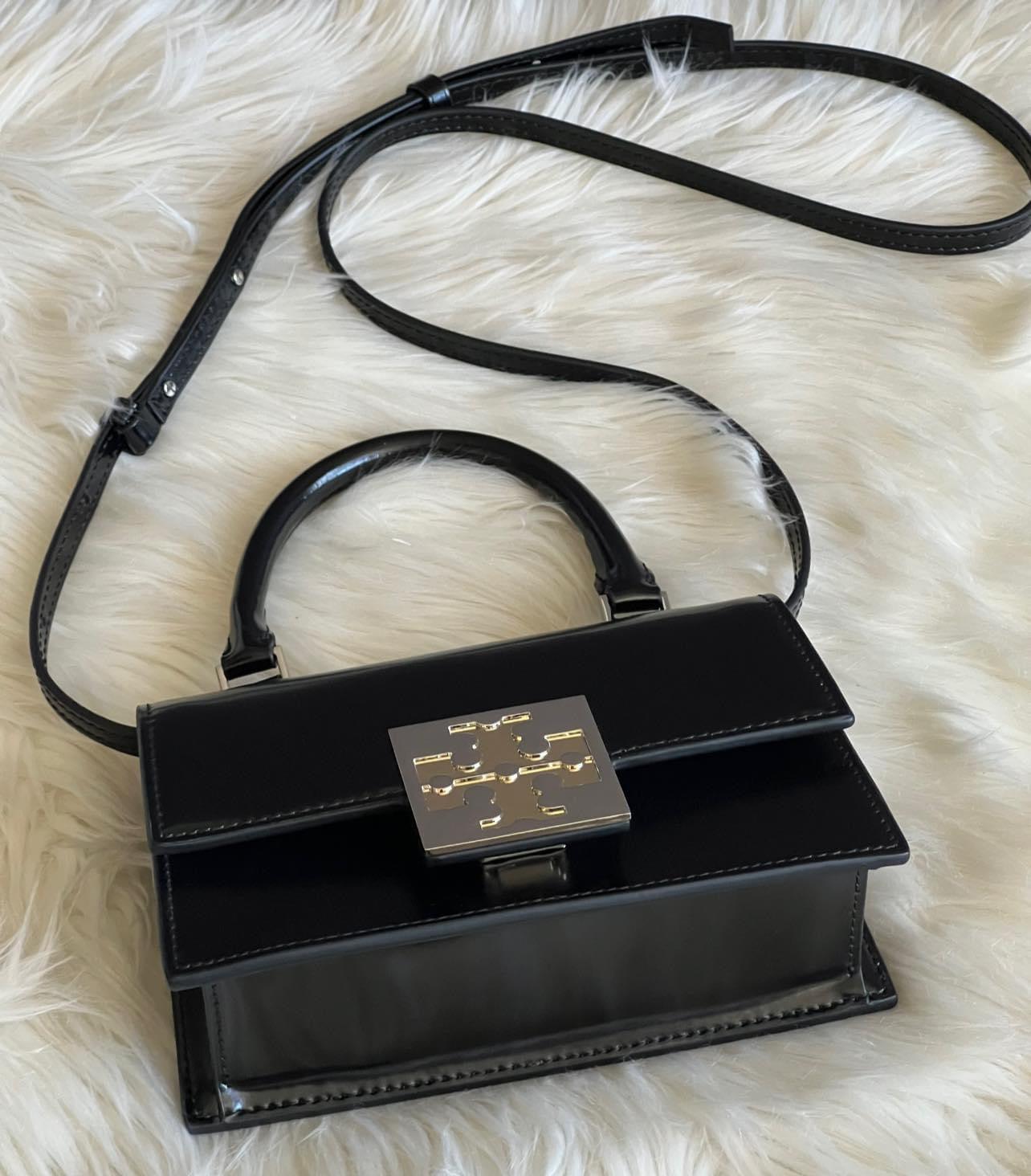 Tory Burch T Monogram Bon Bon Spazzolato Mini Top-handle Bag