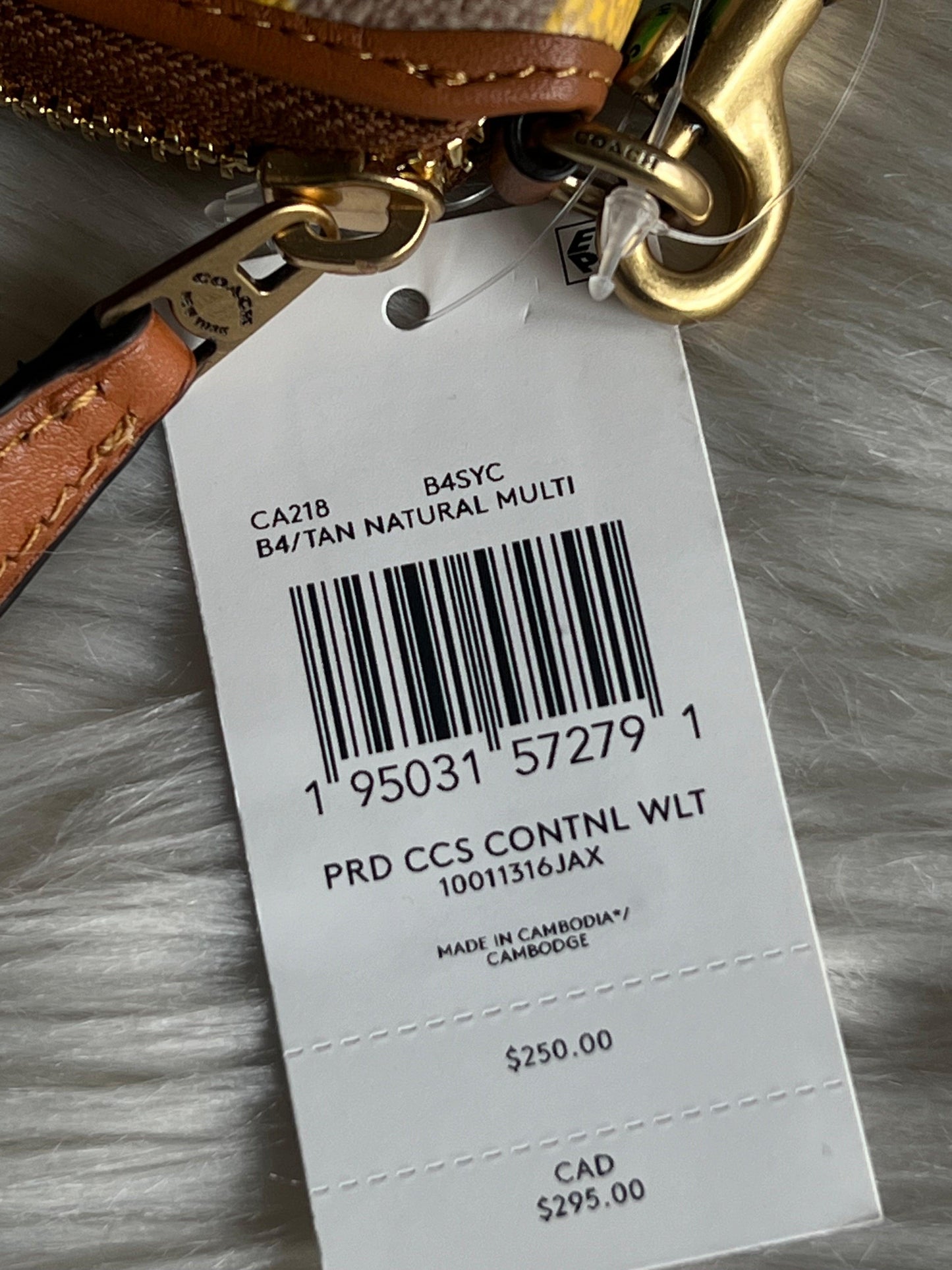 Coach Continental Wallet In Rainbow Signature Canvas