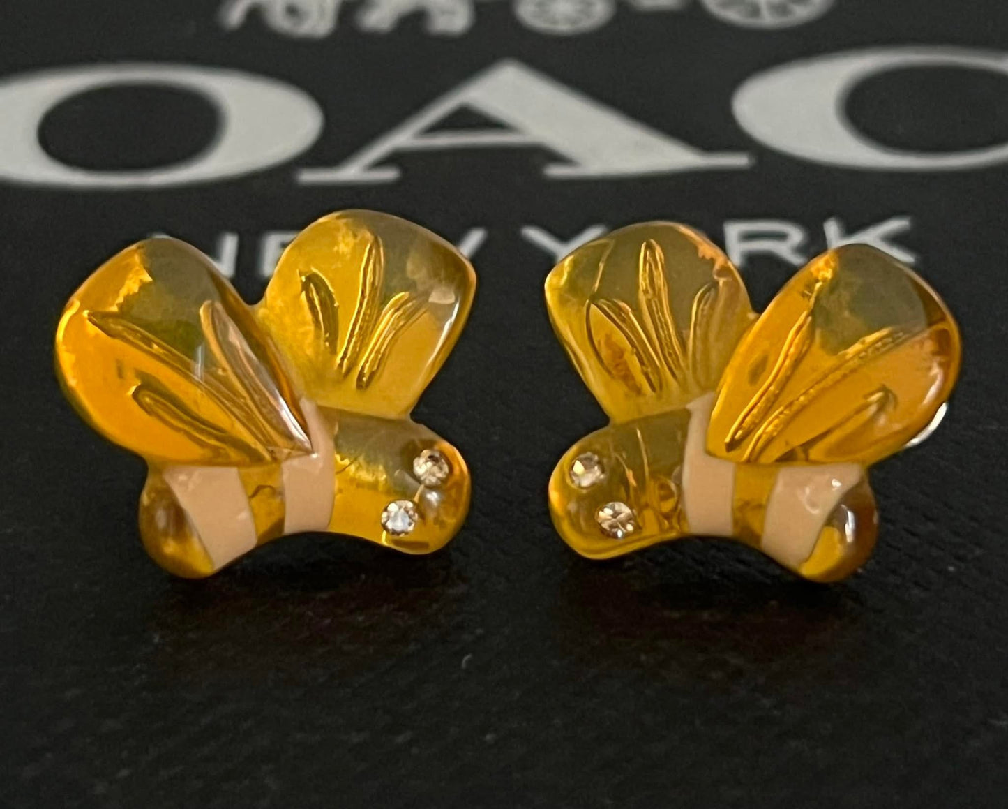 Coach Bumble Bee Stud Earrings