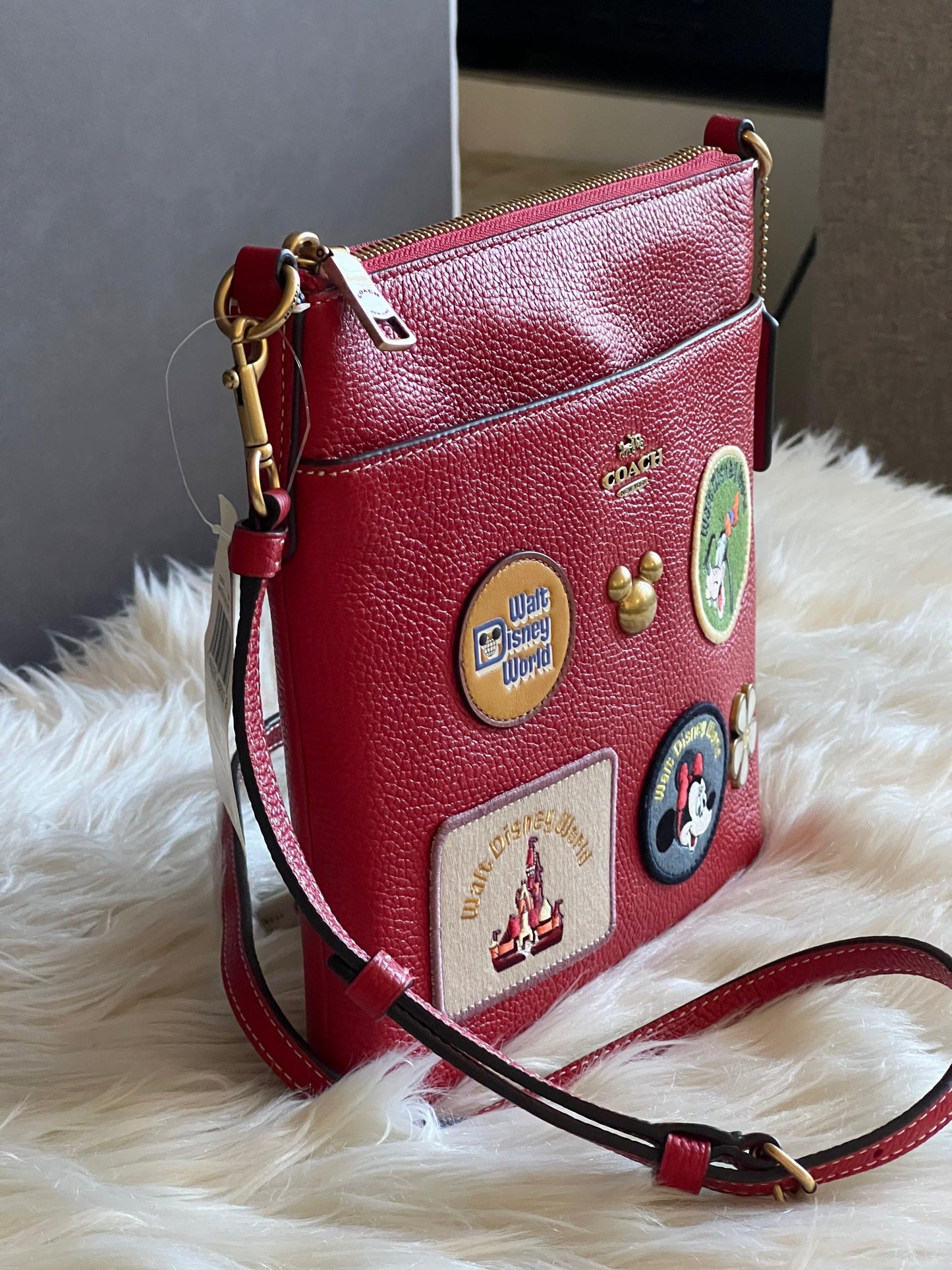 Disney X Coach Kitt Messenger Crossbody With Patches