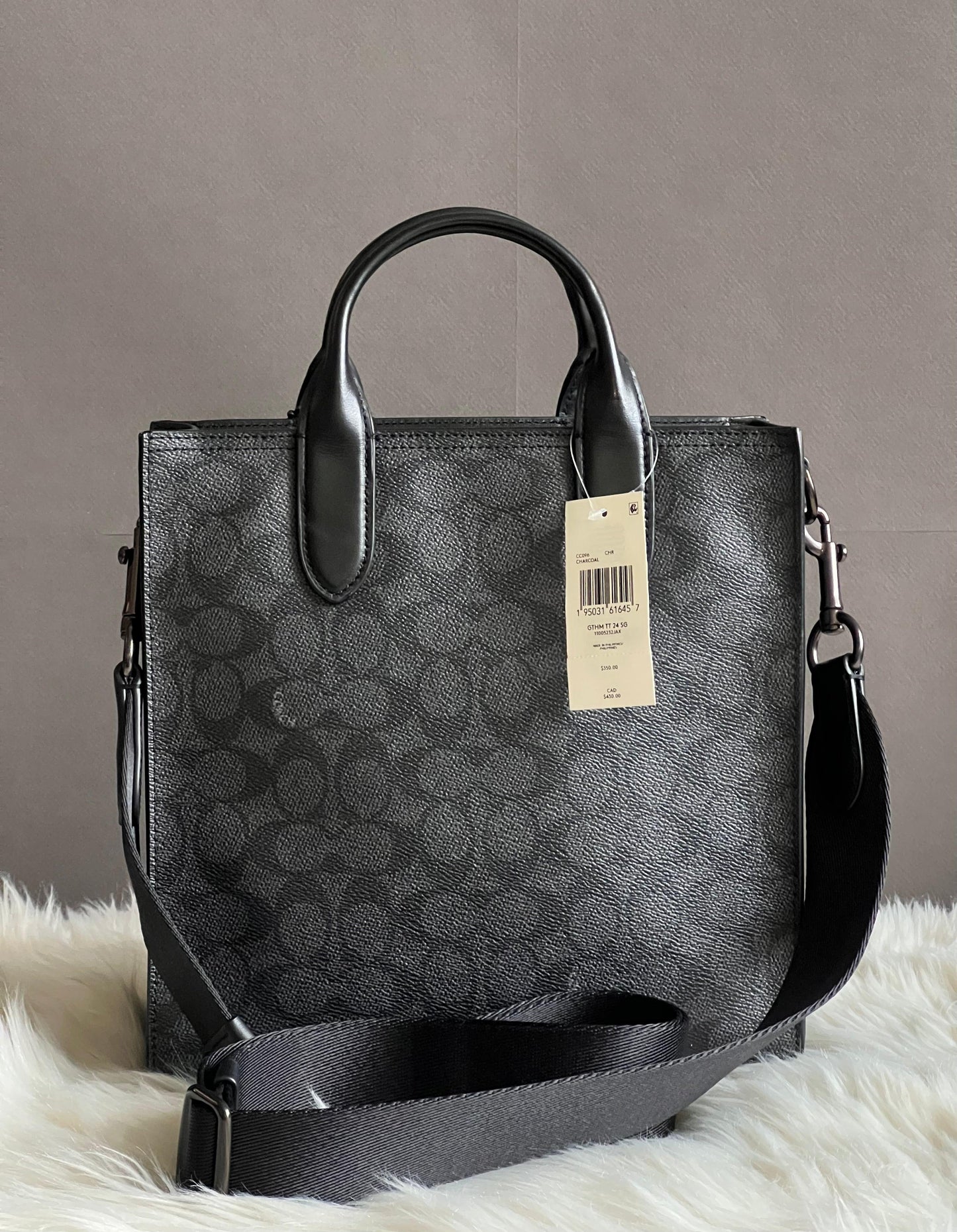 Coach Gotham Tall Tote 24 in Signature Canvas