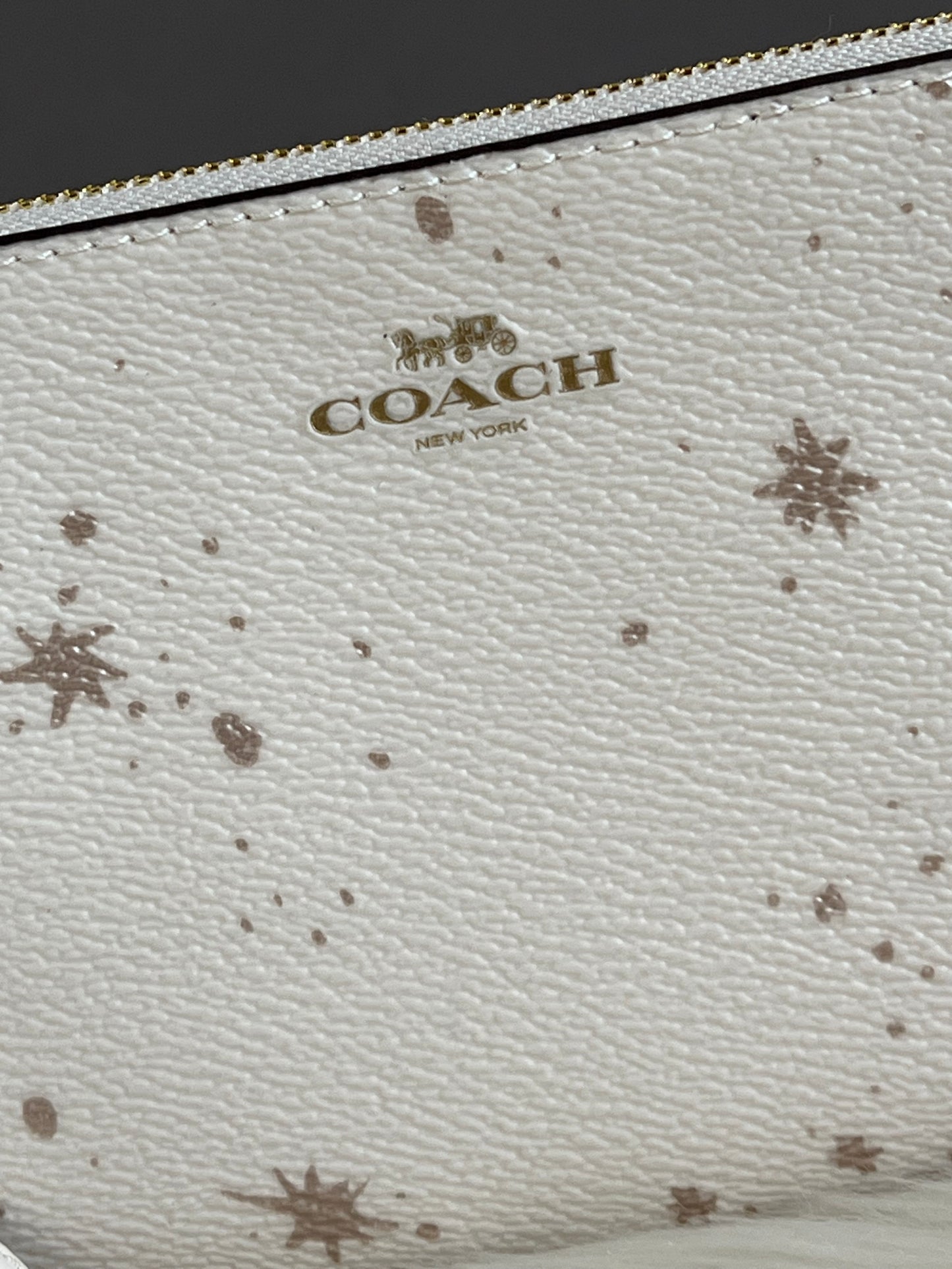 Coach Corner Zip Wrislet With Star Print