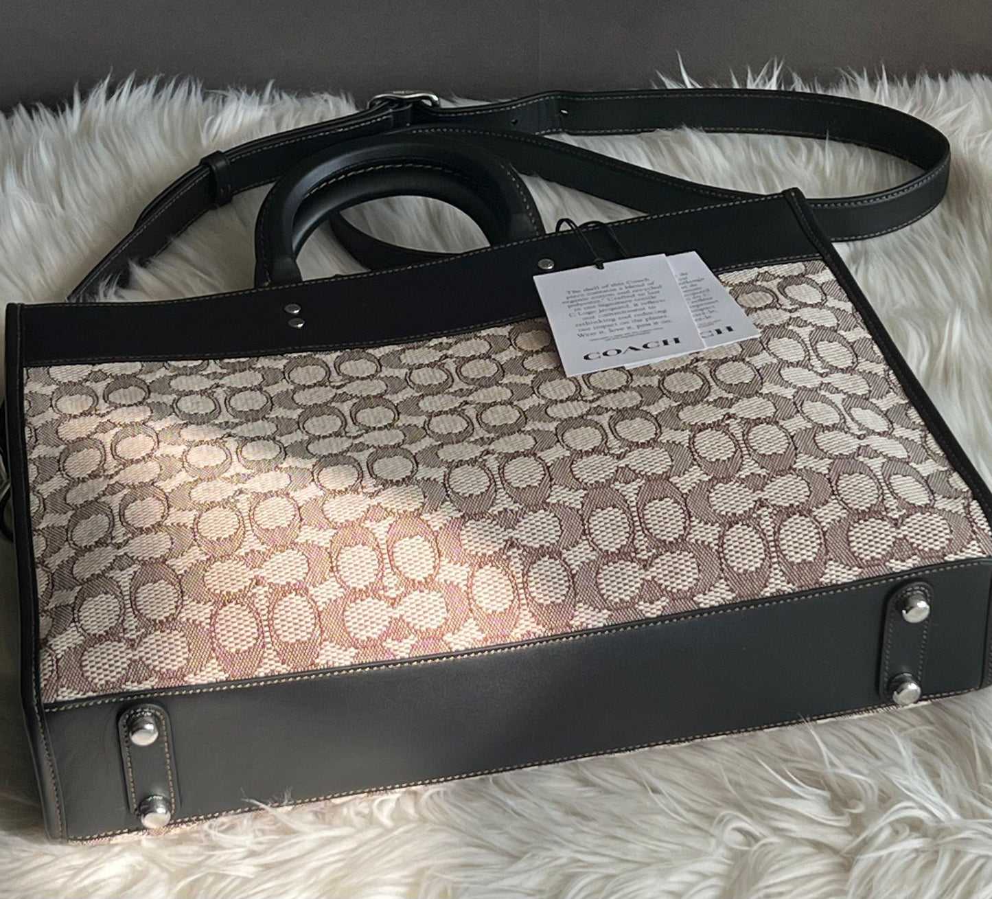 Coach Rogue Brief in Signature Textile Jacquard