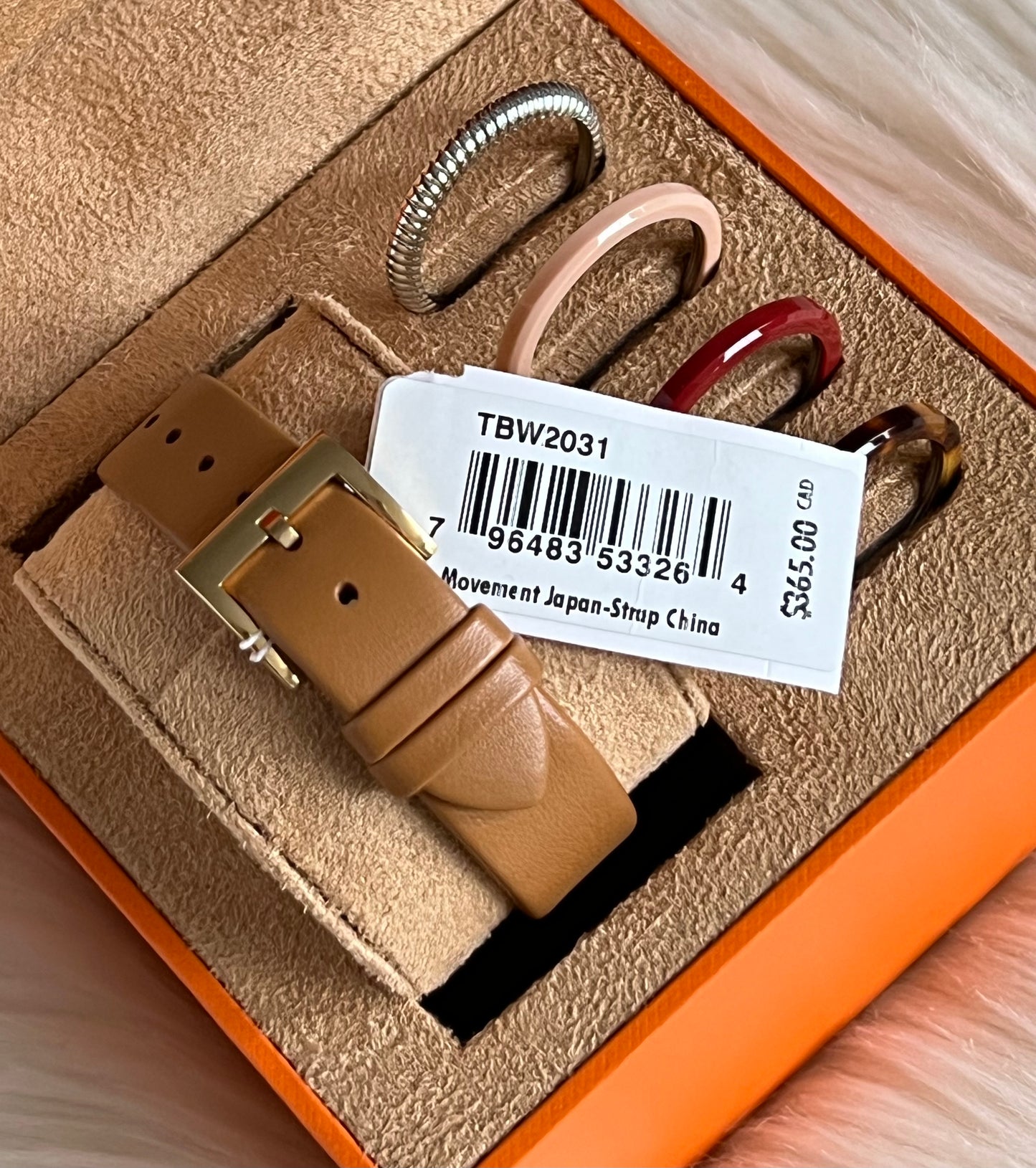 Tory Burch Gigi Leather Strap Watch Gift Set