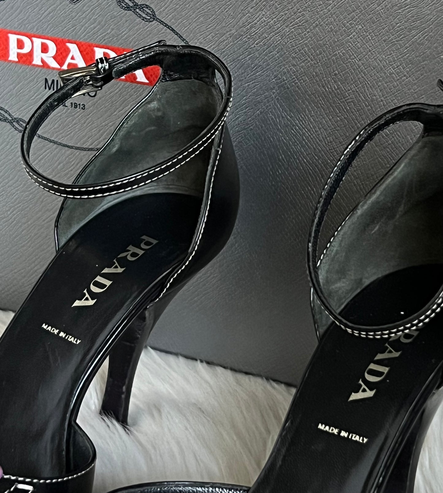 Prada Purple Bow Suede High Heel Pumps