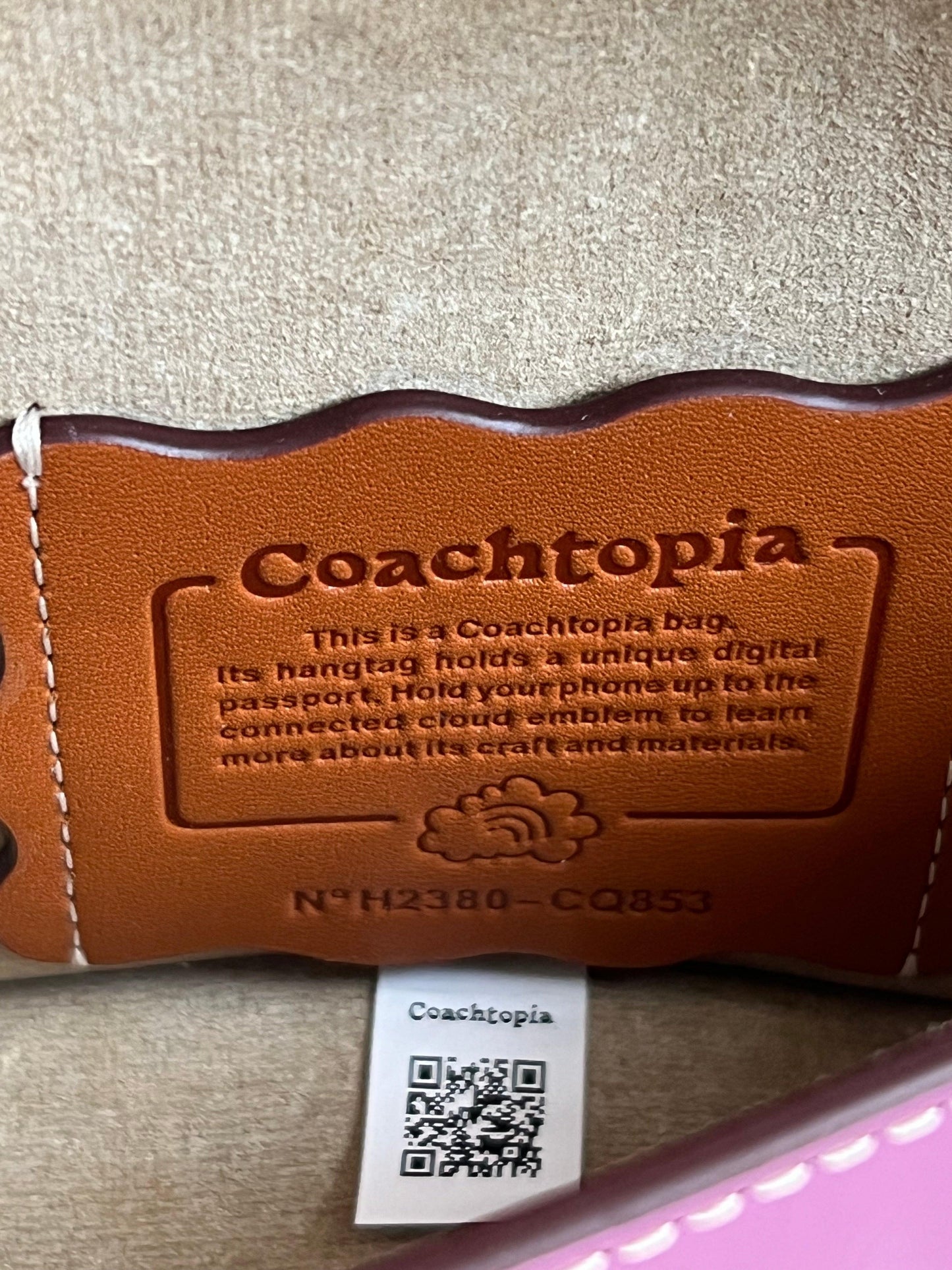 Coach Mini Wavy Dinky Bag with Crossbody Strap in Crinkled Patent Coachtopia Leather