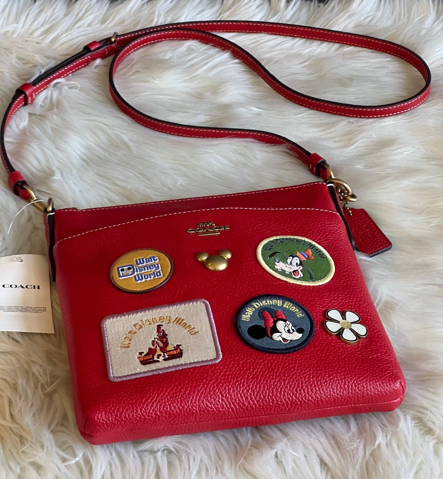 Disney X Coach Kitt Messenger Crossbody With Patches