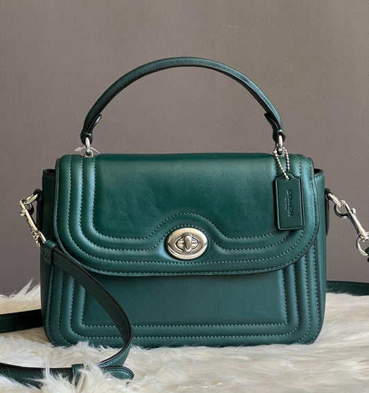 Coach Marlie Top Handle Satchel with Border Quilting