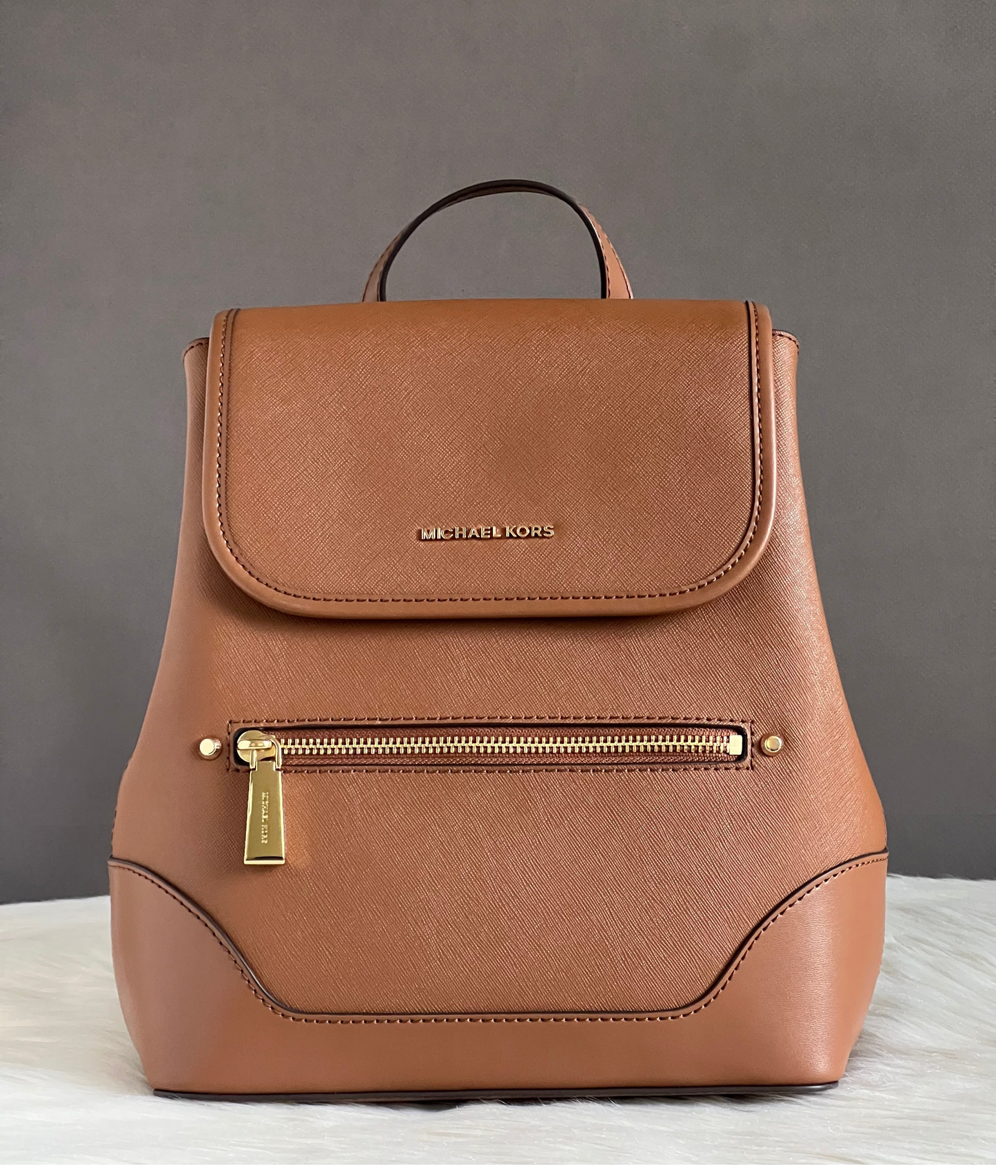 Michael Kors Harrison Medium Saffiano Leather Backpack