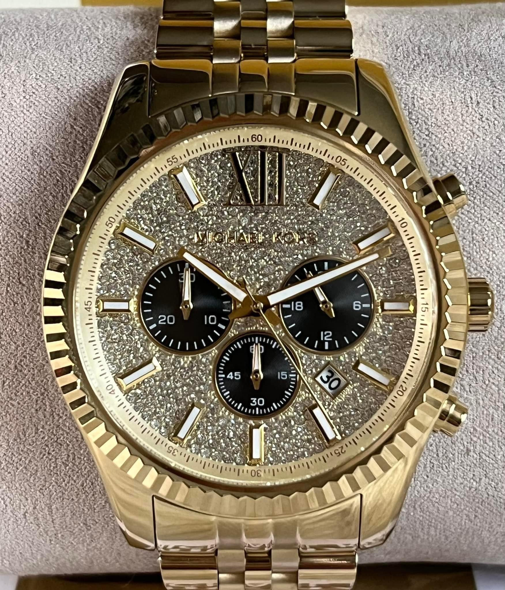 Michael Kors Oversized Lexington Gold-Tone Watch – Club de Mode
