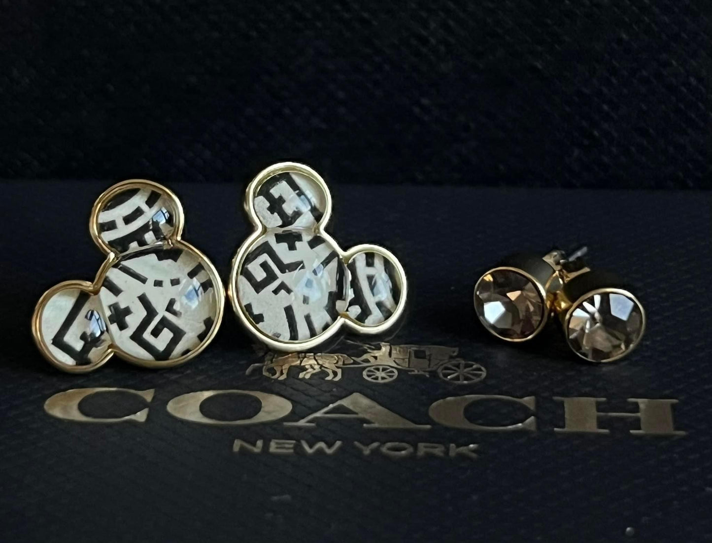 Coach Disney Mickey Mouse X Keith Haring Stud Earrings Set