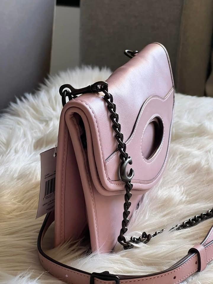 Coach Foldover Cut Out Clutch Crossbody