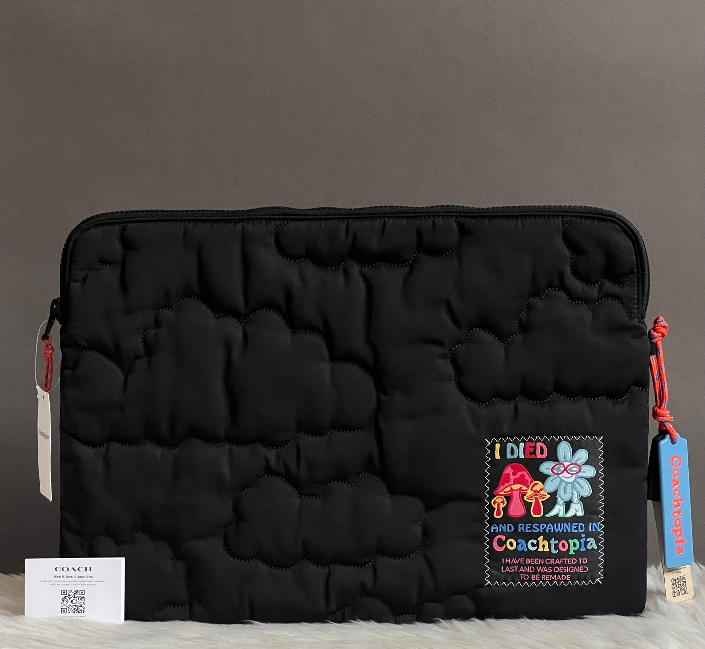 Coach Coachtopia Loop Quilted Cloud Laptop Sleeve