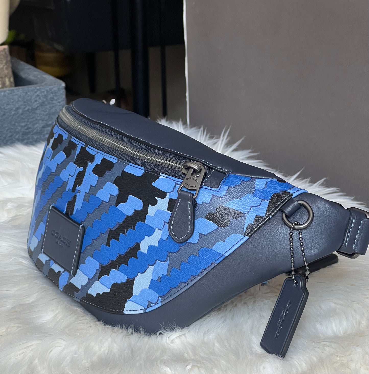 Coach Warren Belt Bag with Plaid Print