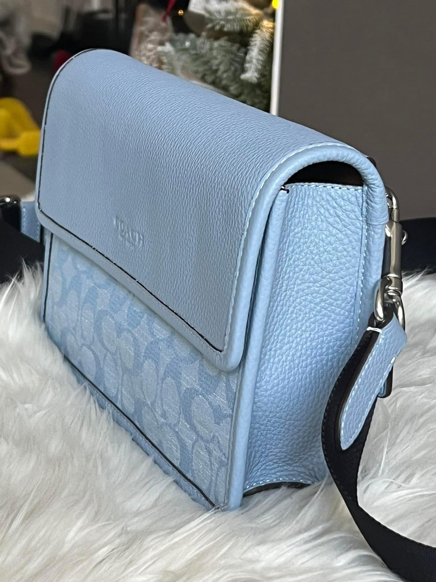 Coach Turner Flap Crossbody in Signature Chambray