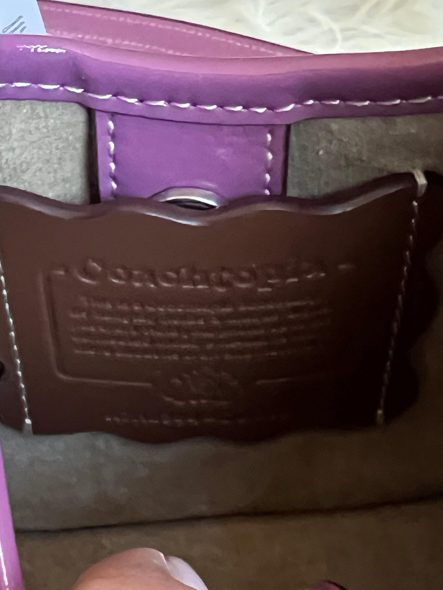 Coach Mini Ergo Bag with Crossbody Strap in Crinkled Patent Leather