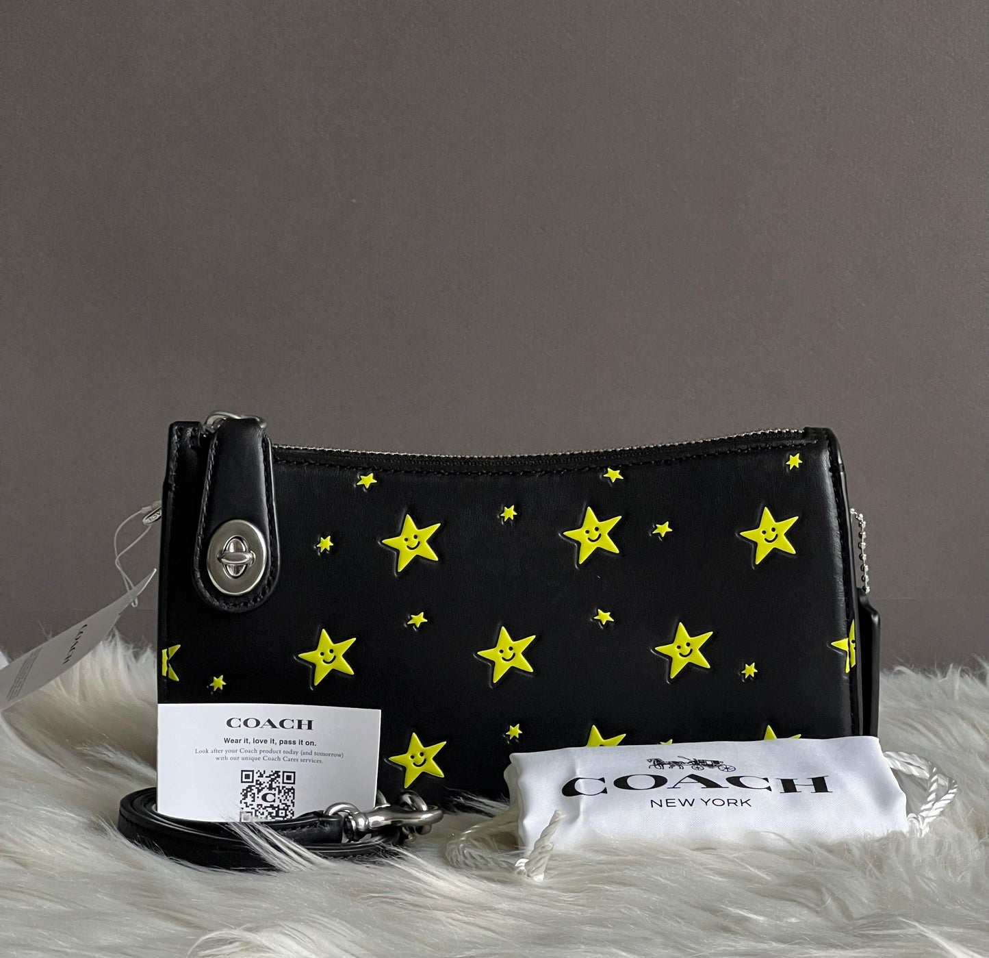 Cosmic Coach Penn Shoulder Bag with Star Print