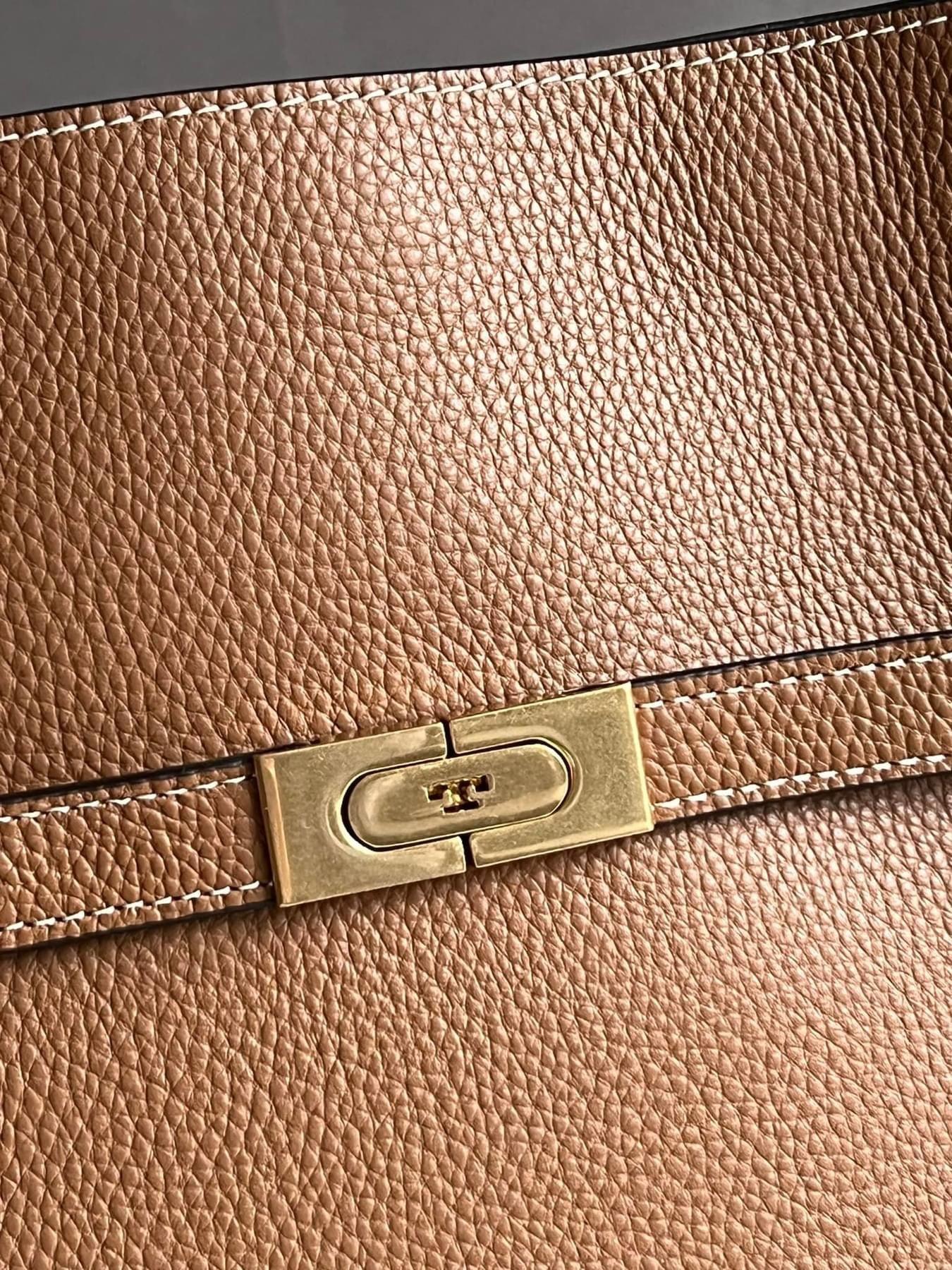Tory Burch Lee Radziwill Pebbled Double Bag