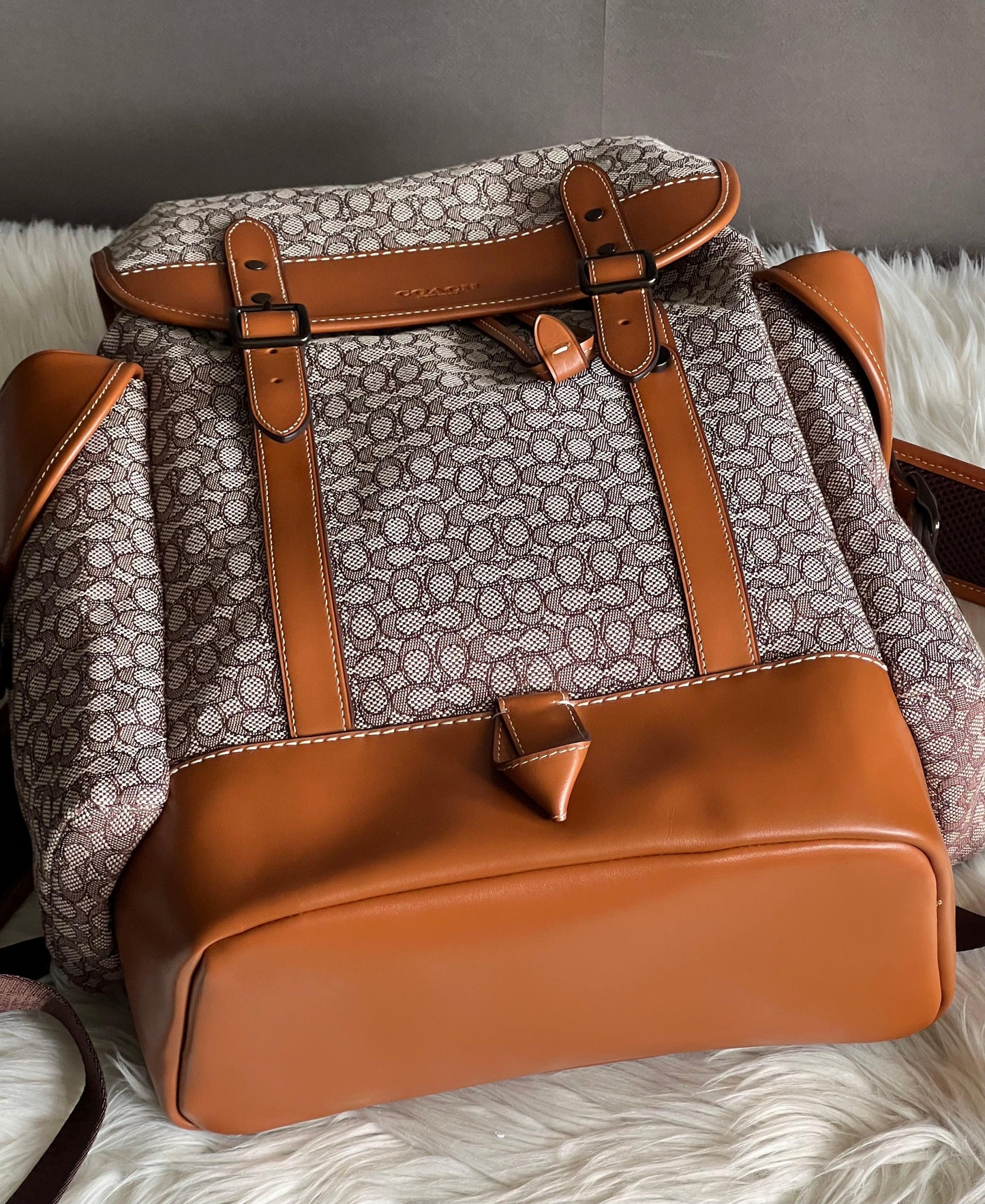 Coach Hitch Backpack in Micro Signature Jacquard