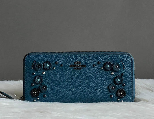 Coach Willow Floral Accordion Zip Wallet