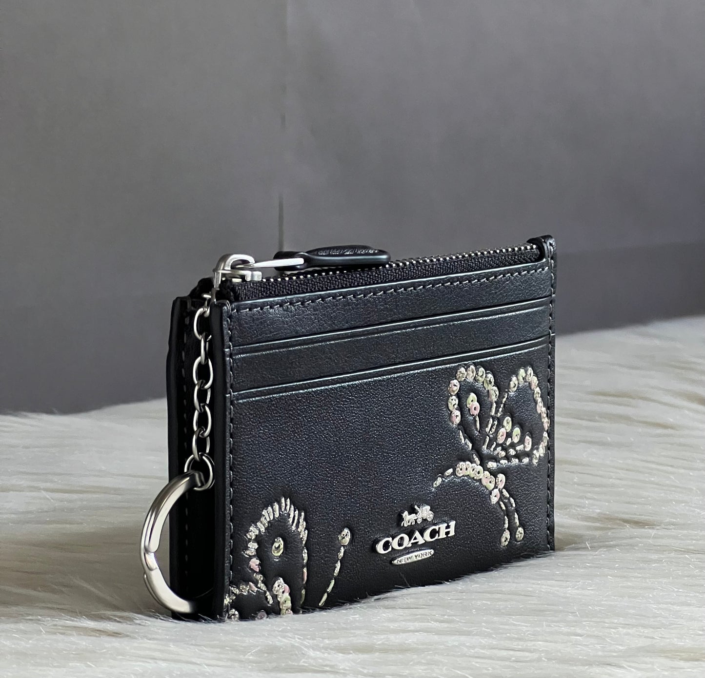 Coach Mini ID Card Case In Butterfly Print
