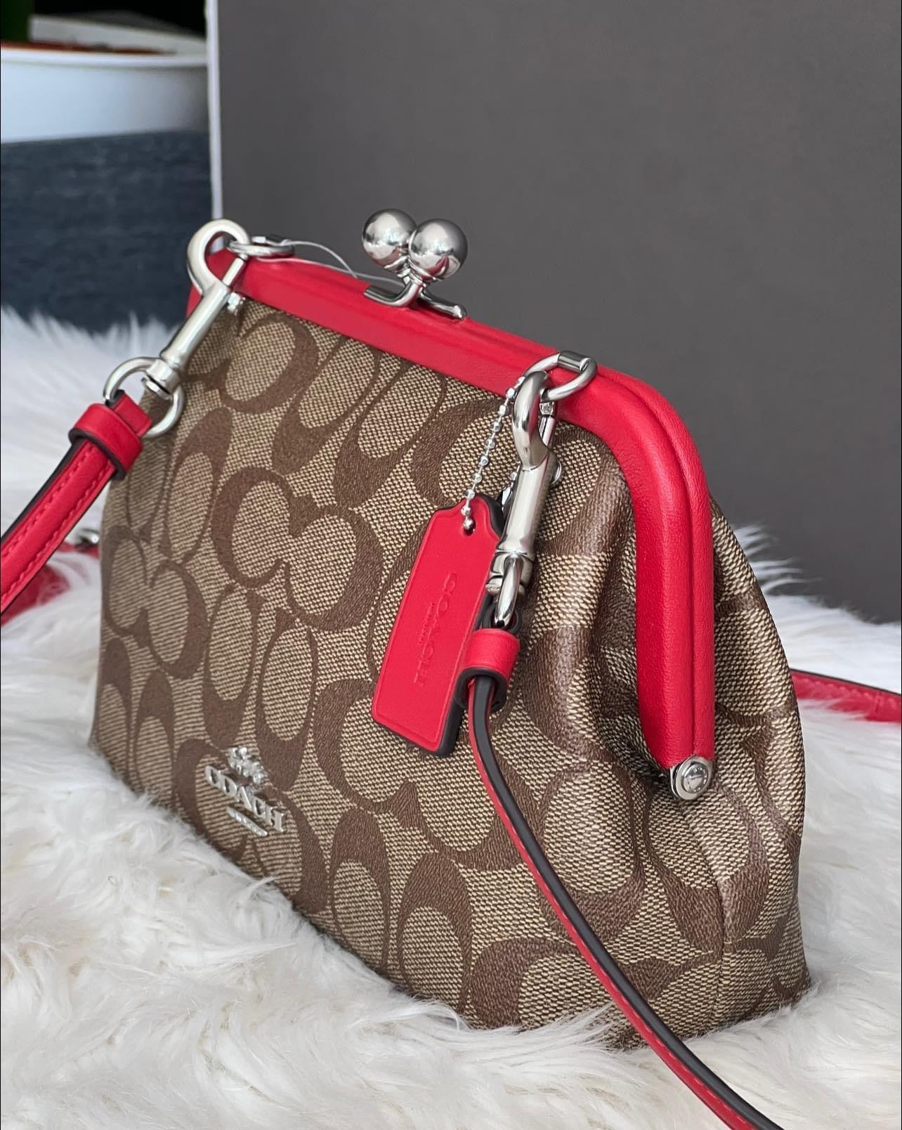 Coach Nora Kisslock Crossbody in Signature Canvas