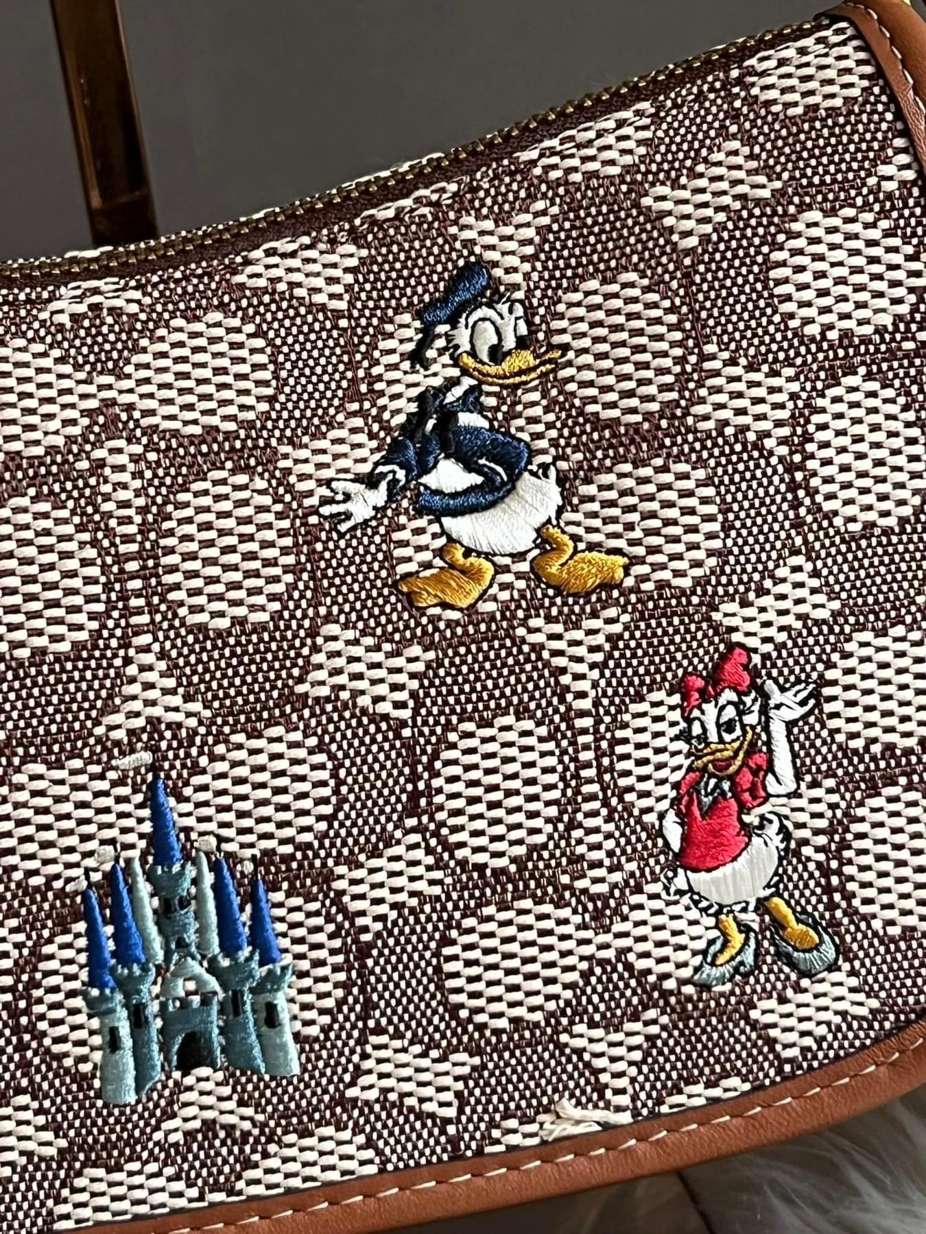 Coach X Disney Swinger Bag in Signature Textile Jacquard with Mickey Mouse and Friends Embroidery