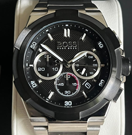 Hugo Boss Men’s Supernova Black Dial Stainless Steel