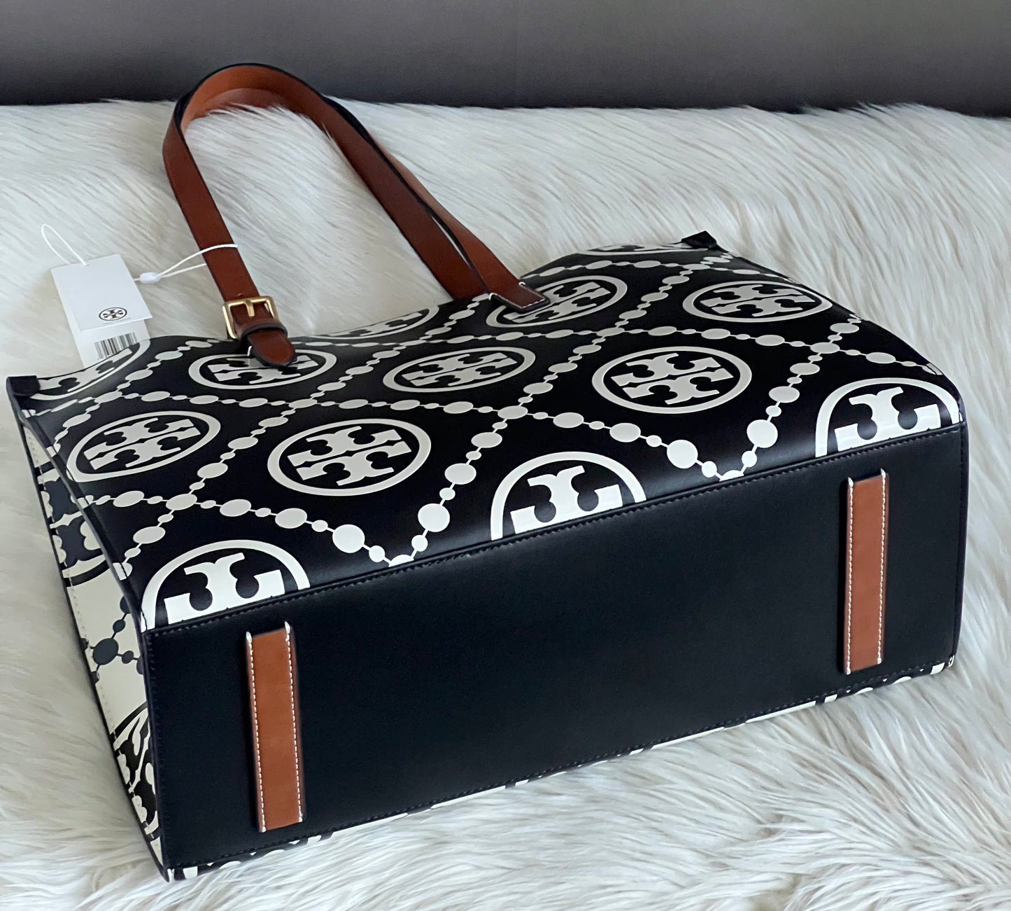 Tory Burch T Monogram Contrast Embossed Tote