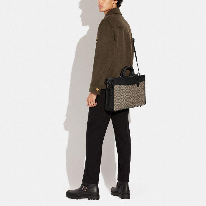 Coach Rogue Brief in Signature Textile Jacquard