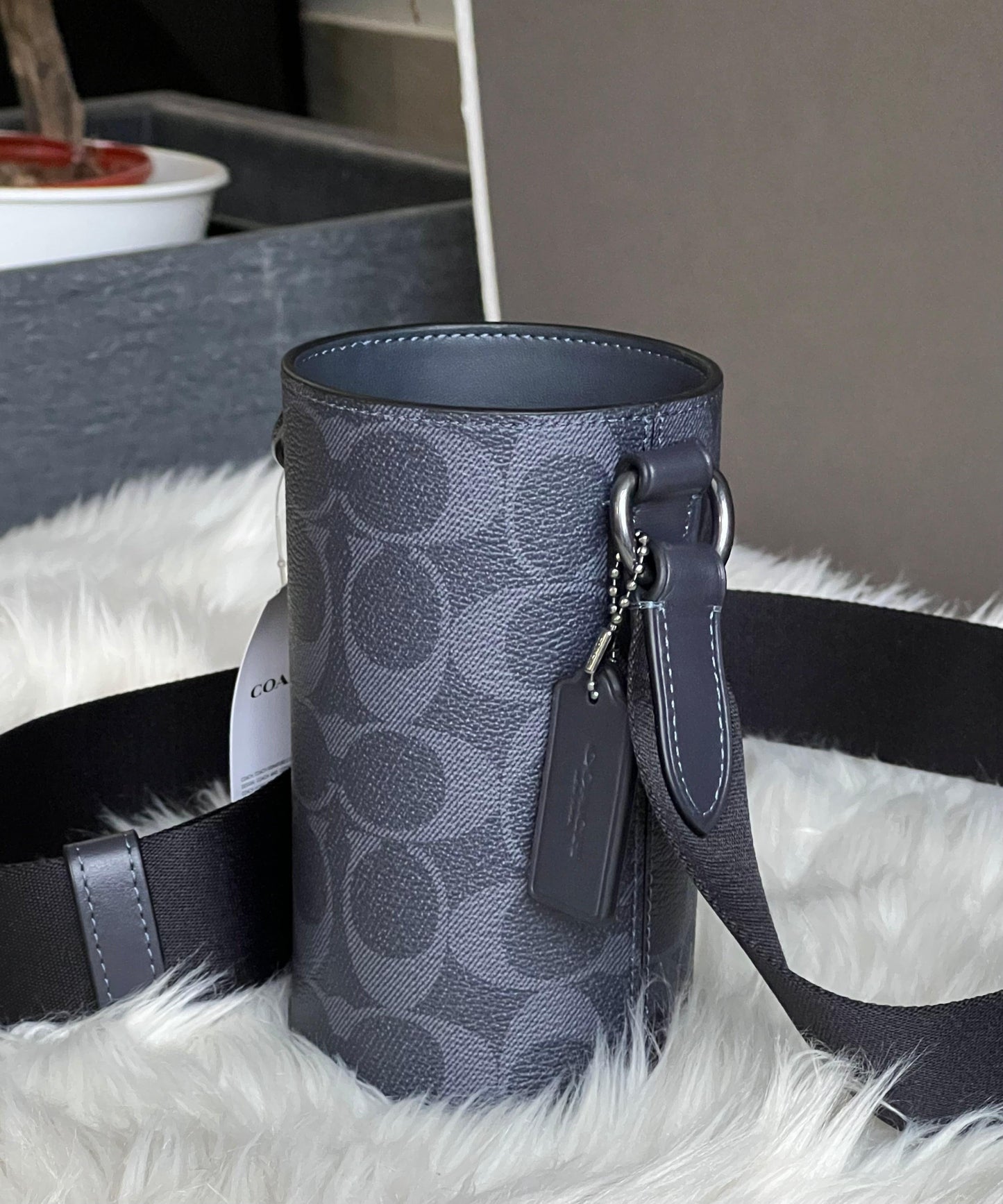 Coach Water Bottle Crossbody in Signature Canvas
