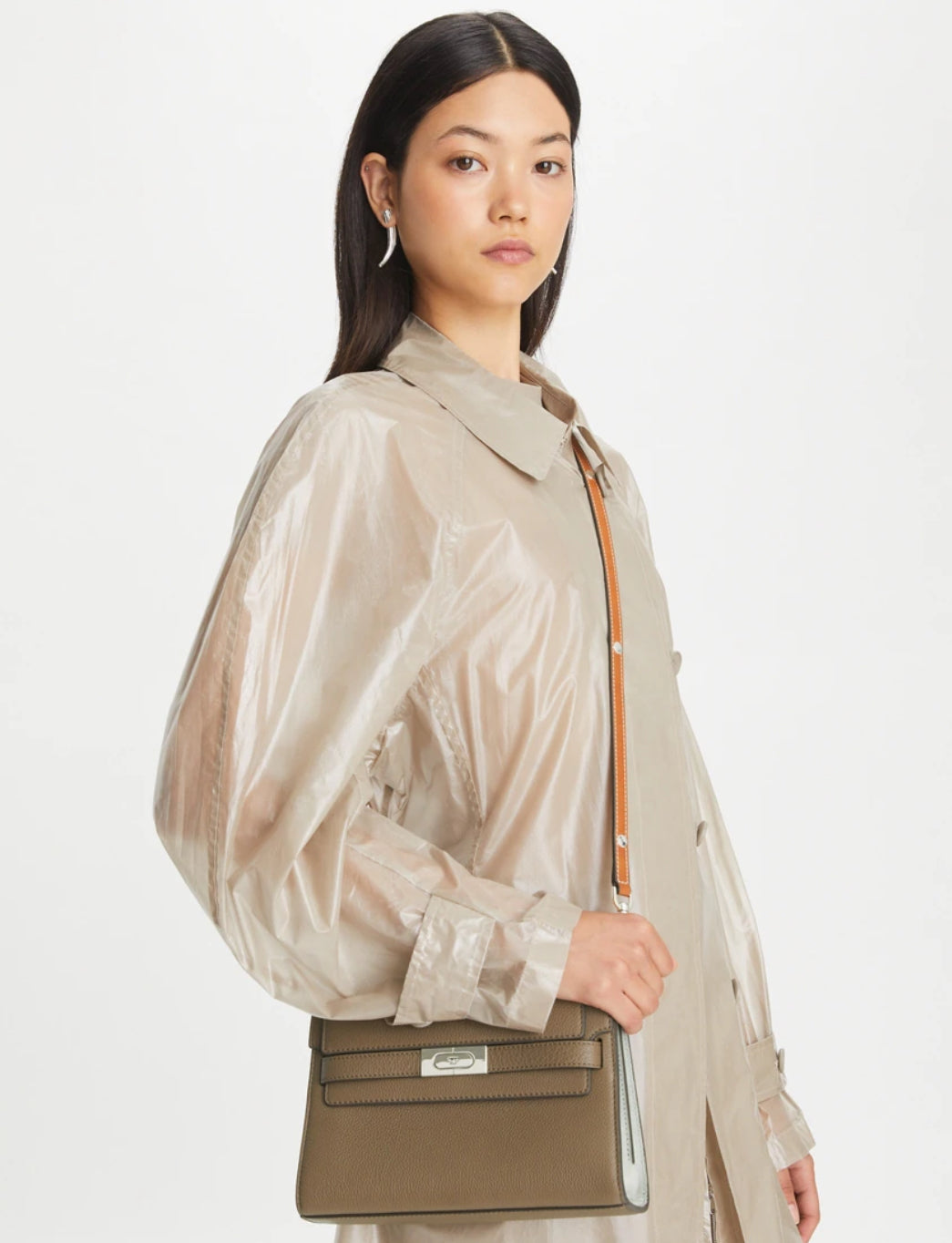 Tory Burch Lee Radziwill Pebbled Shoulder Bag