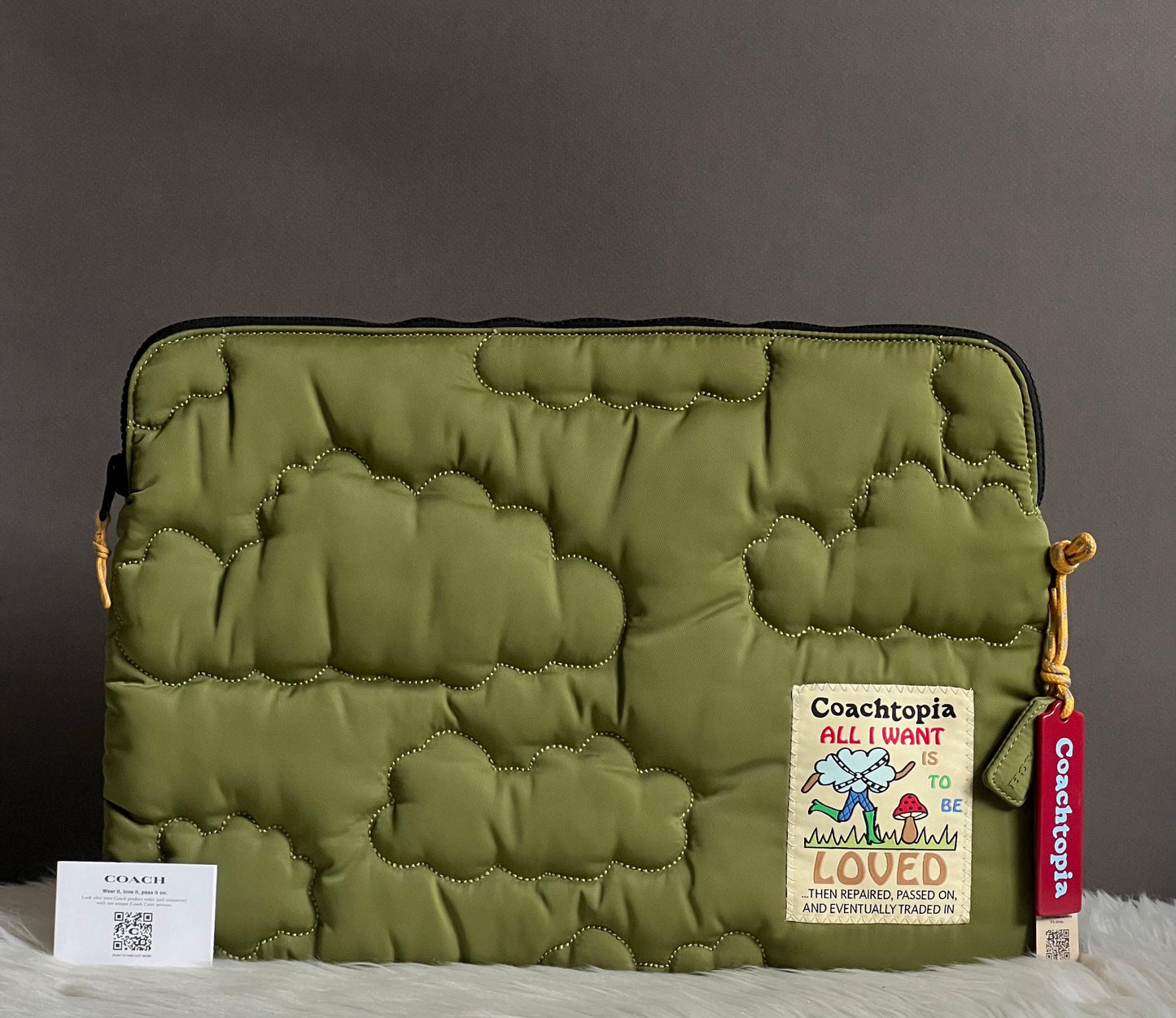 Coach Coachtopia Loop Quilted Cloud Laptop Sleeve
