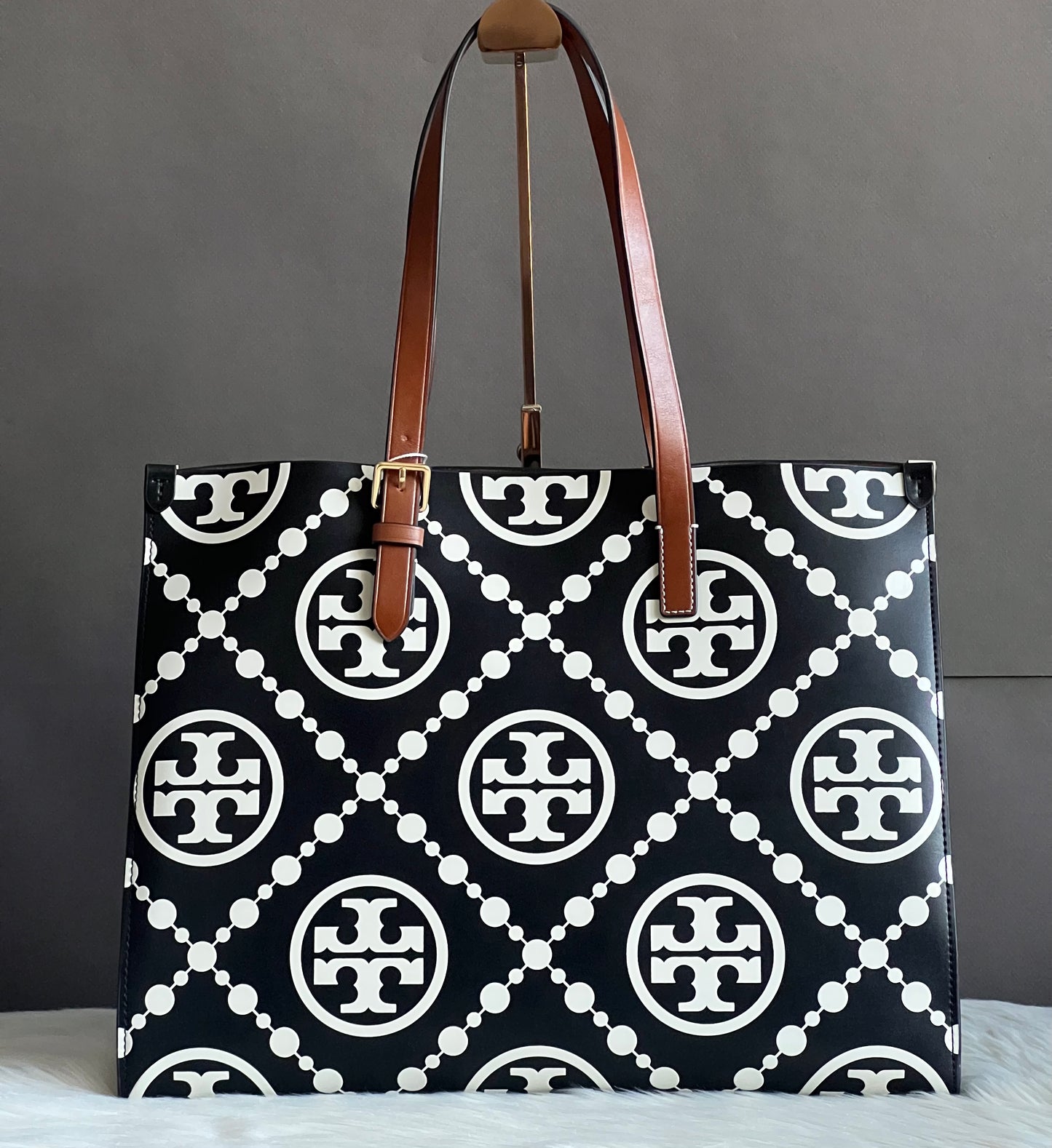Tory Burch T Monogram Contrast Embossed Tote