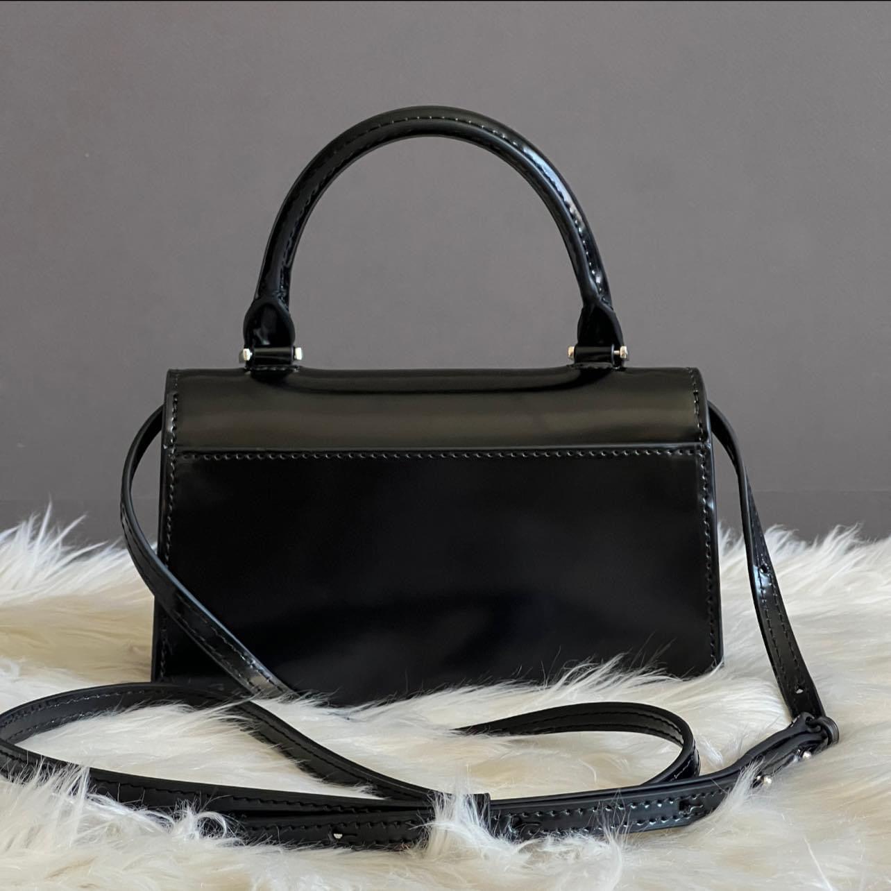 Tory Burch T Monogram Bon Bon Spazzolato Mini Top-handle Bag